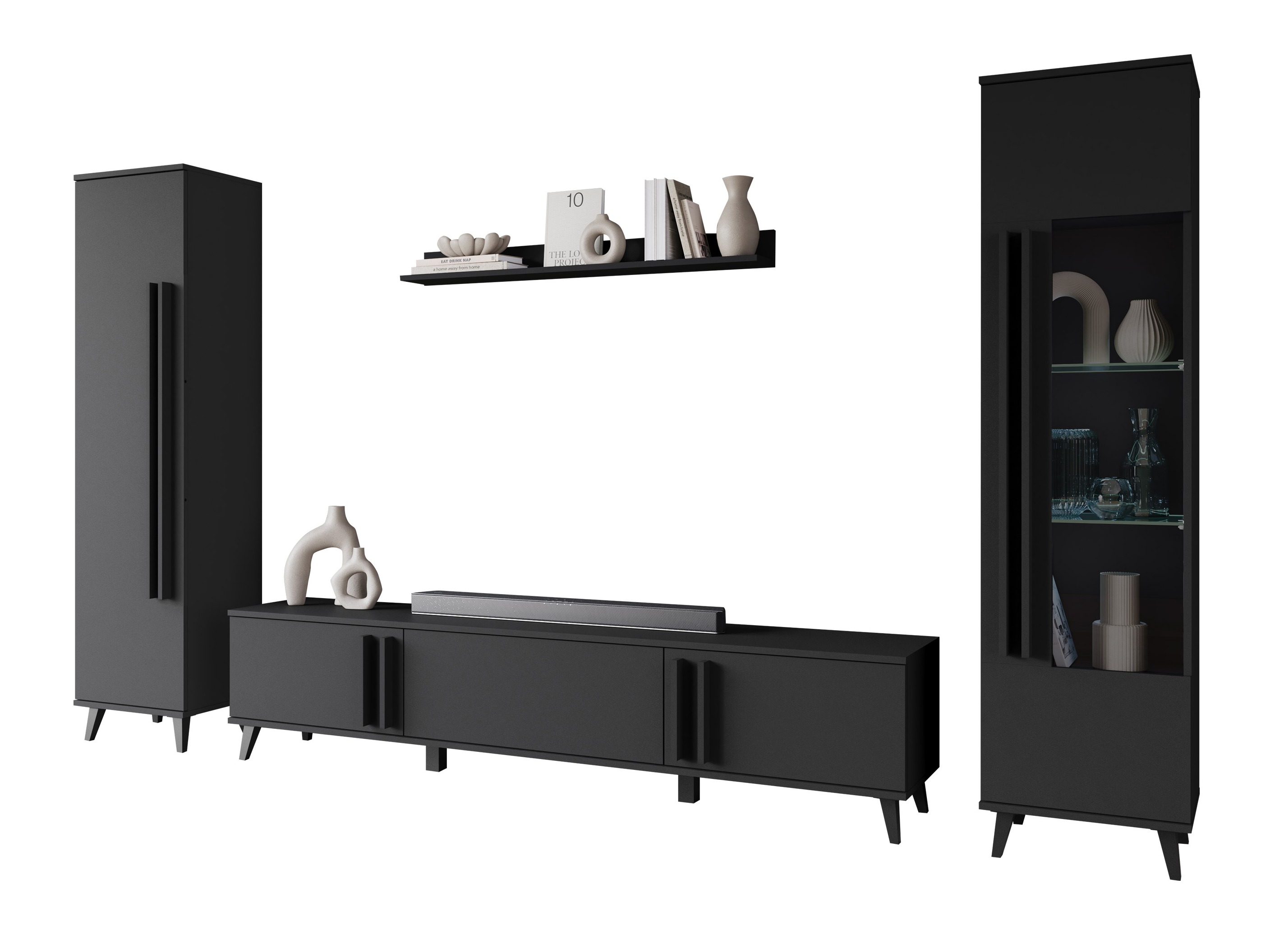 Woonkamerset Facetor II (Grafiet)