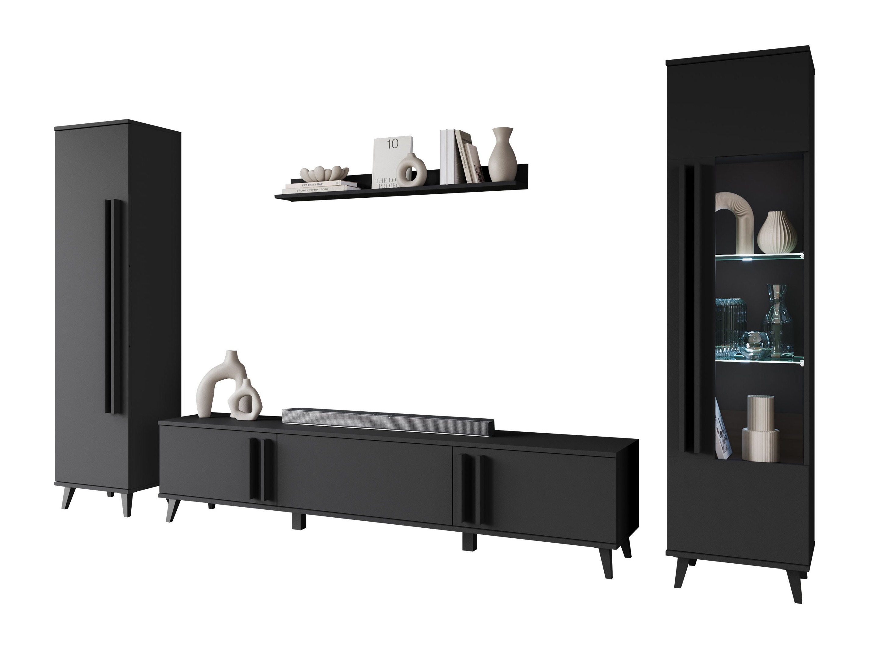 Woonkamerset Facetor II (Grafiet)