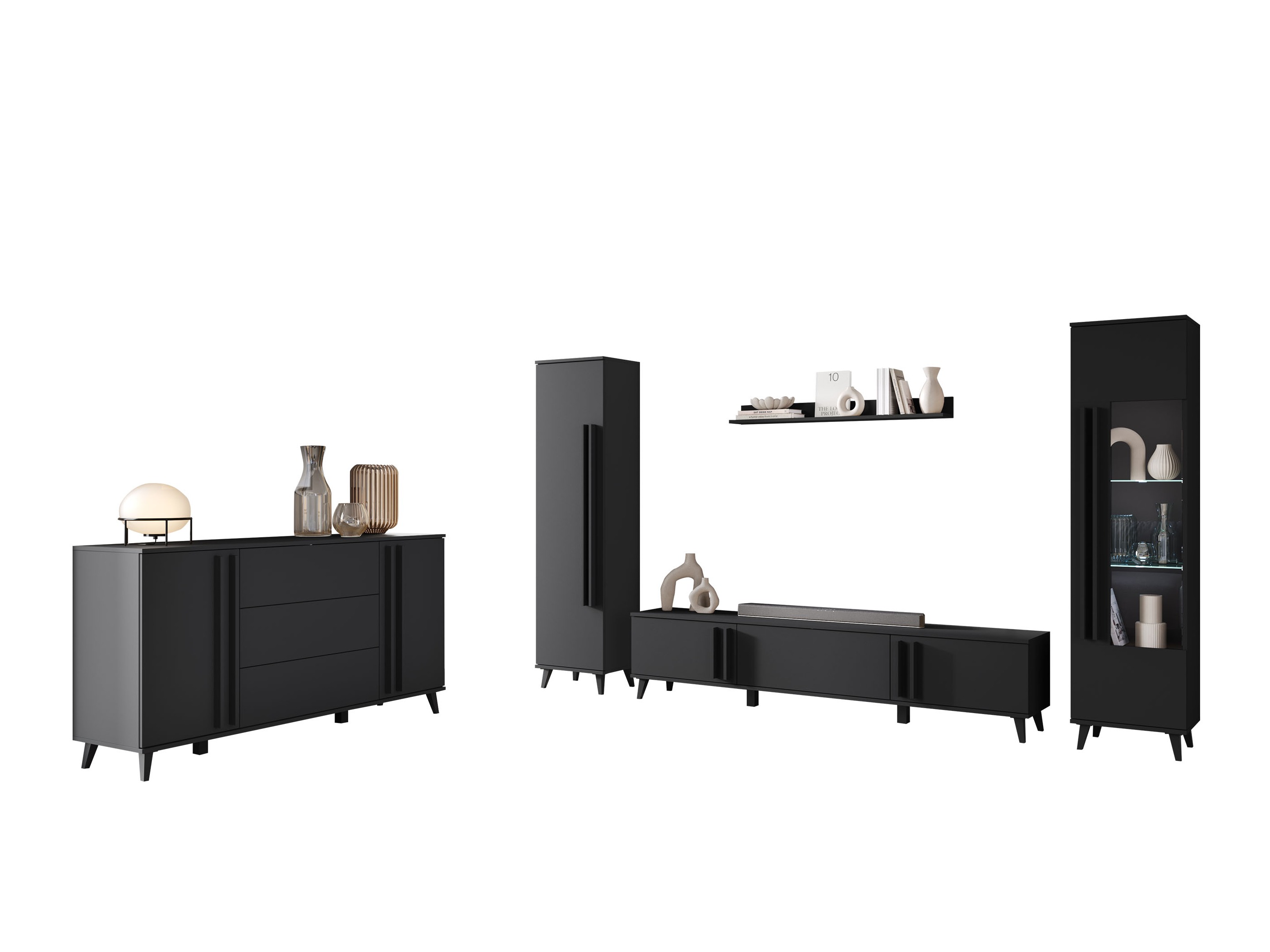 Woonkamerset Facetor IV (Grafiet)