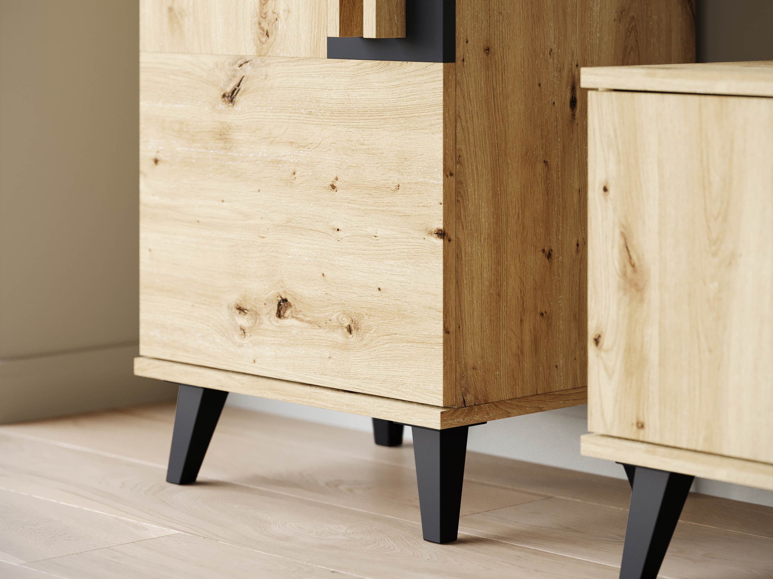 Woonkamerset Temora 103 (Artisan eiken + Grafiet)