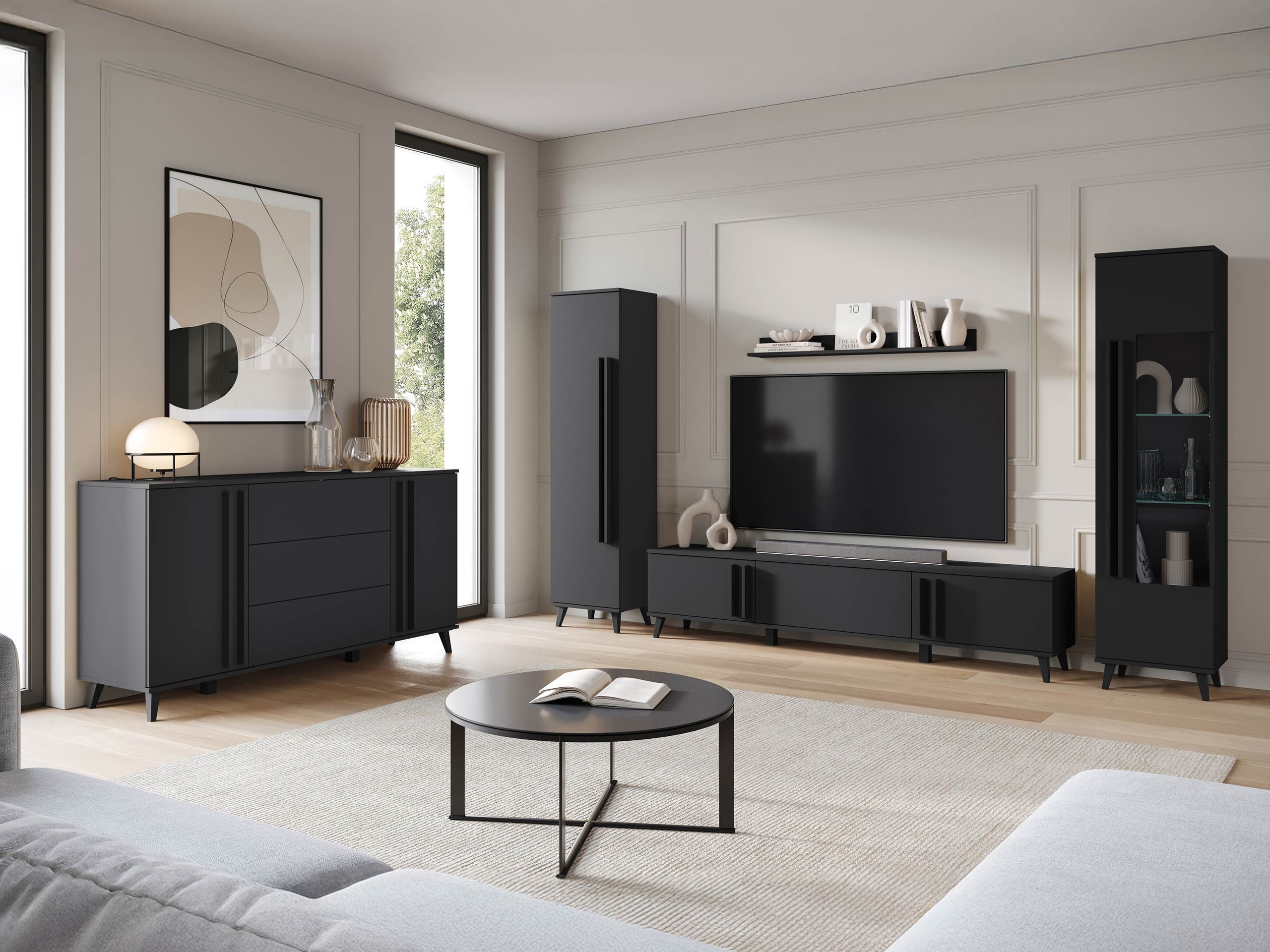 Woonkamerset Temora 105 (Grafiet)