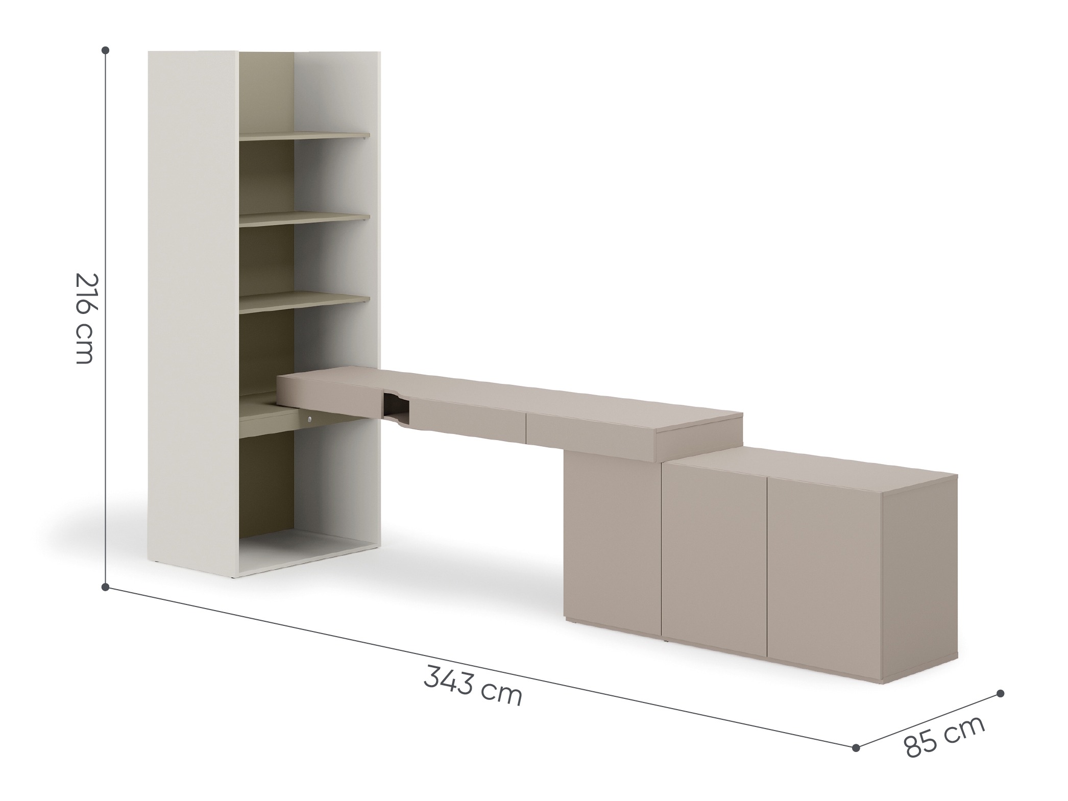 Thuiskantoorset Evareve 118 (Grijs + Groen)