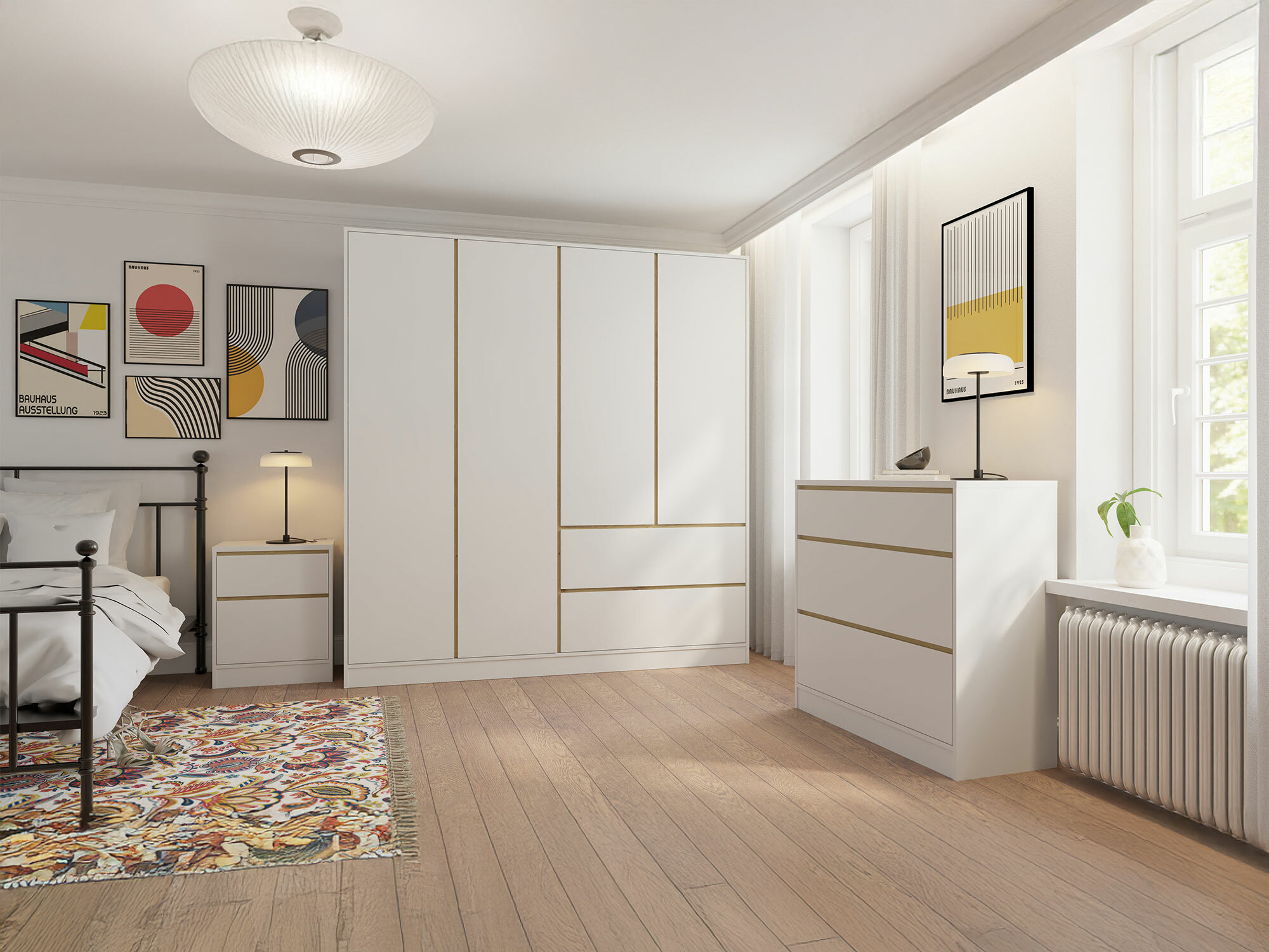 Kledingkast Mervese 104 (Wit)