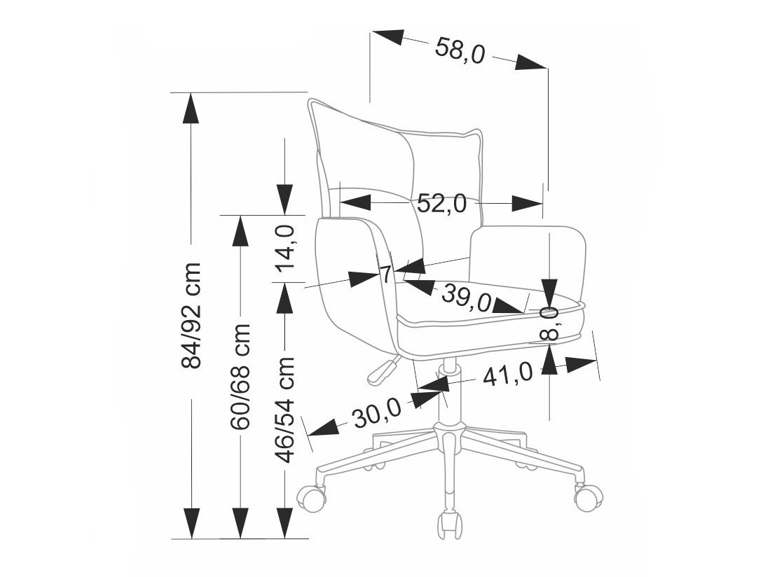 Bureaustoel Houston 2005 (Roze + Wit)