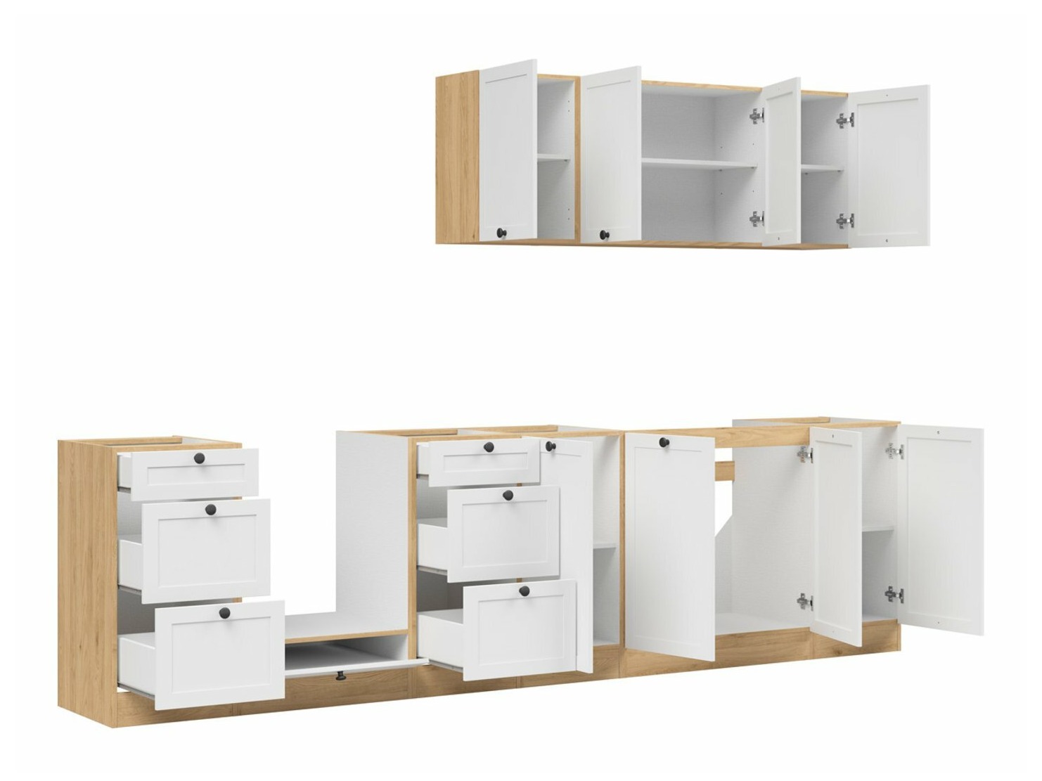 Modulaire keukenset Classic White Oak 123