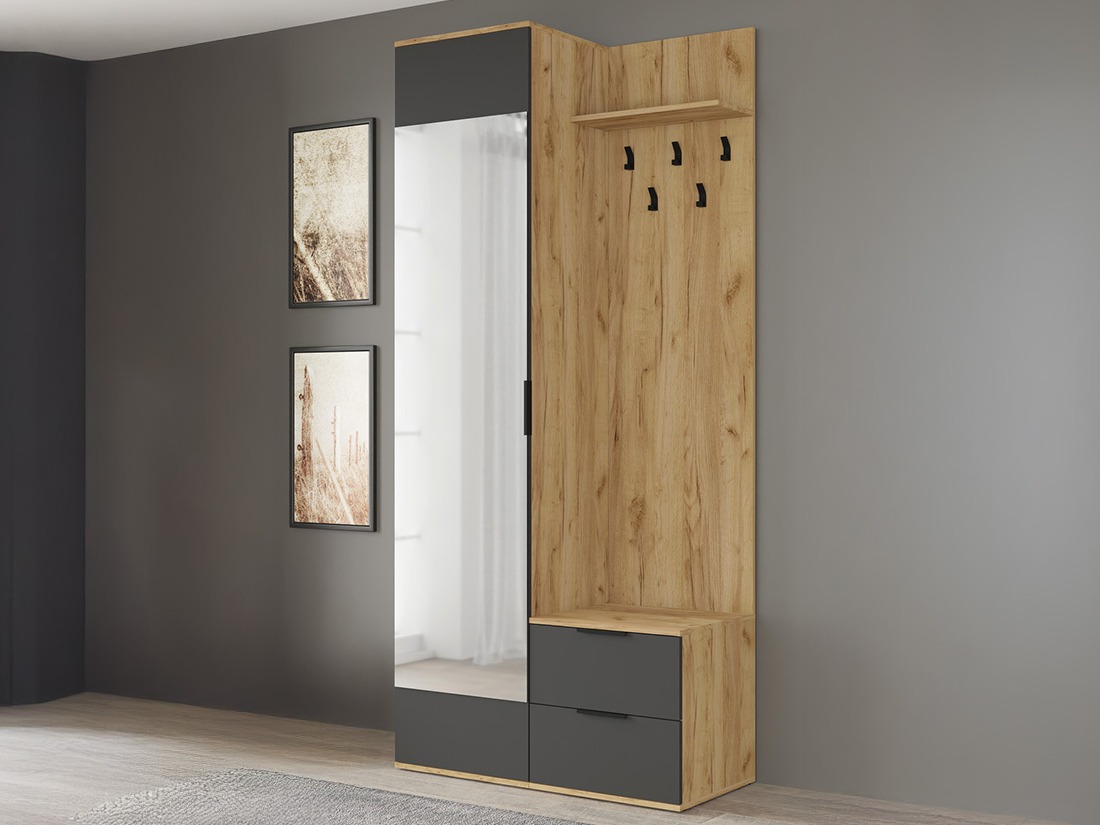 Gangmeubelset Houston 2004 (Antraciet + Gouden eik)