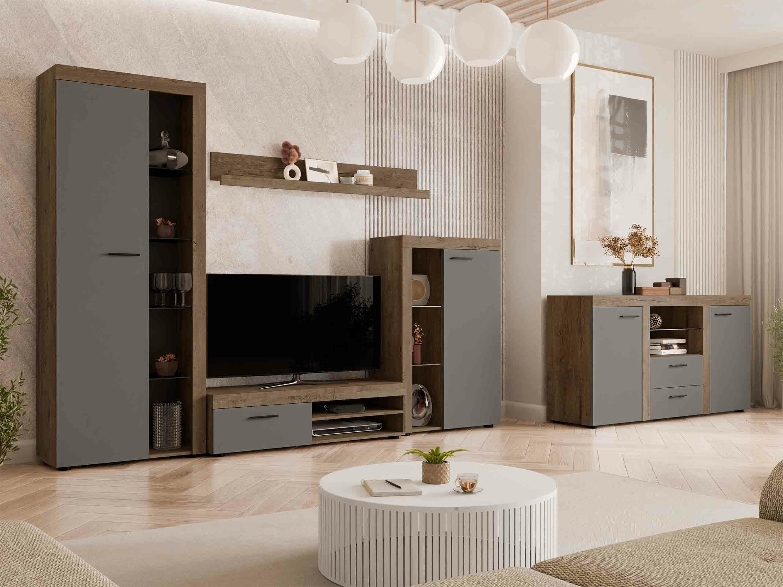 Ladekast Tucson 104 (Lefkas eik + Grafiet)