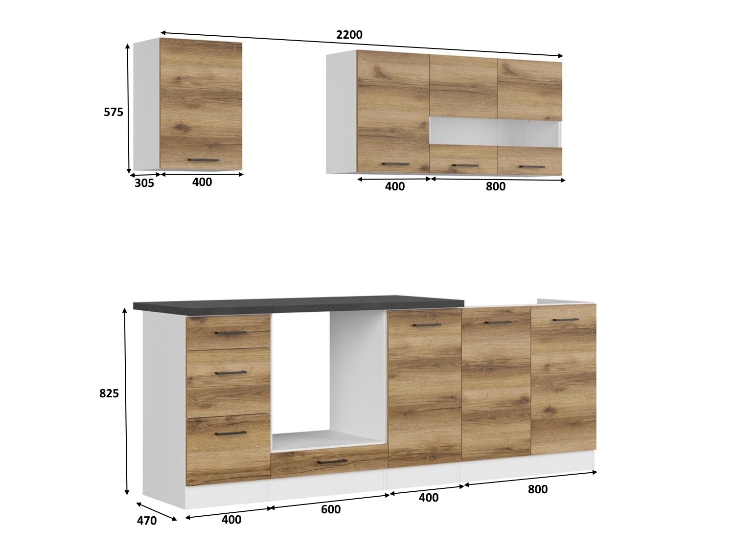 Modulaire keukenset Dela 114