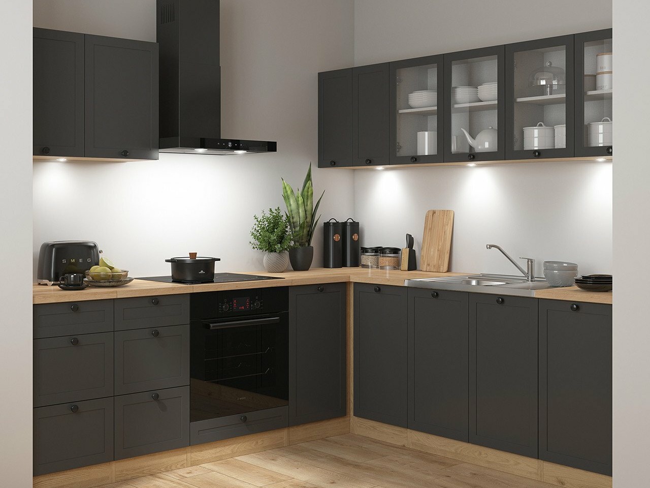 Modulaire keukenset Classic Grey Oak 121