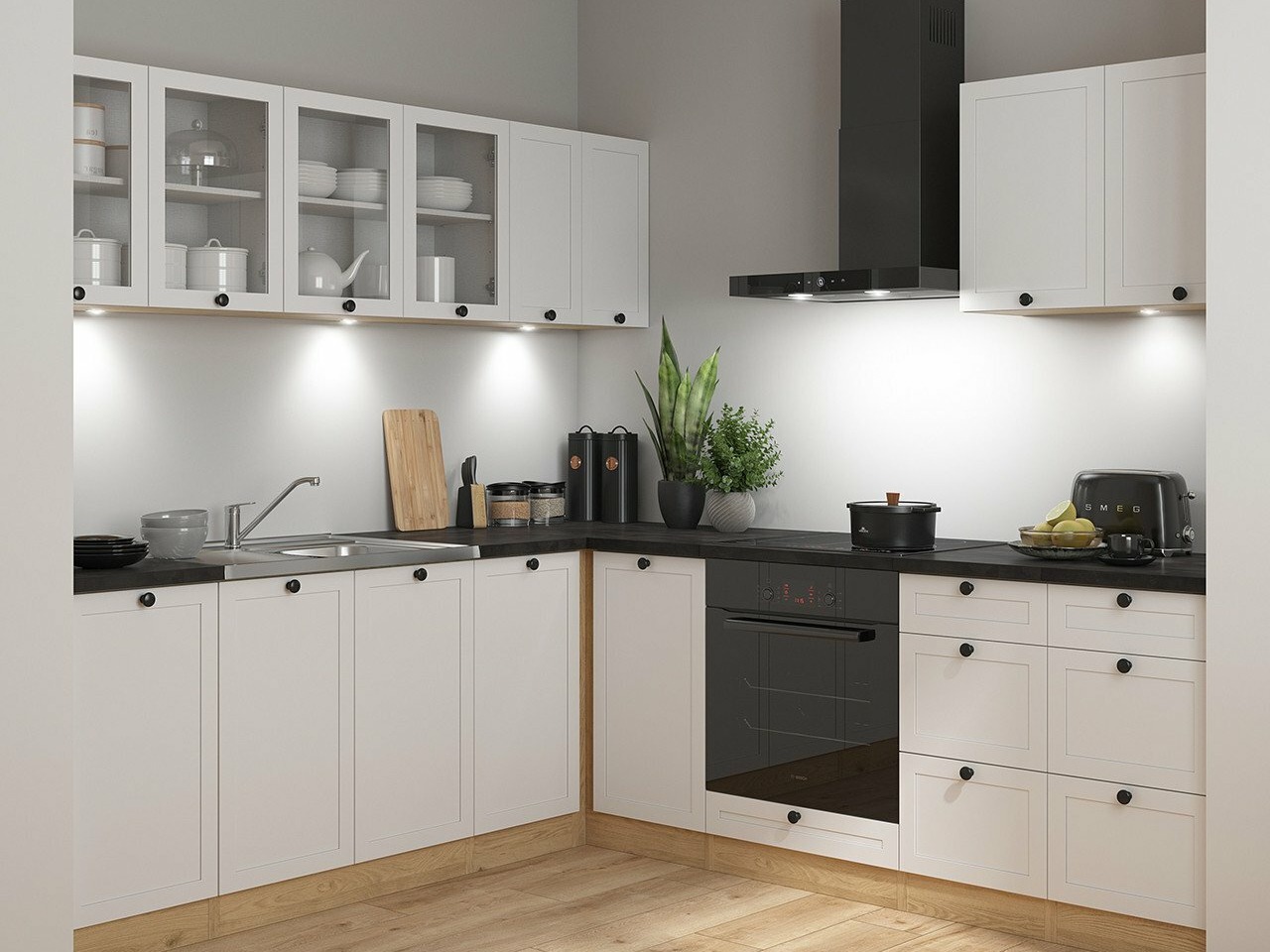 Modulaire keukenset Classic White Oak 125