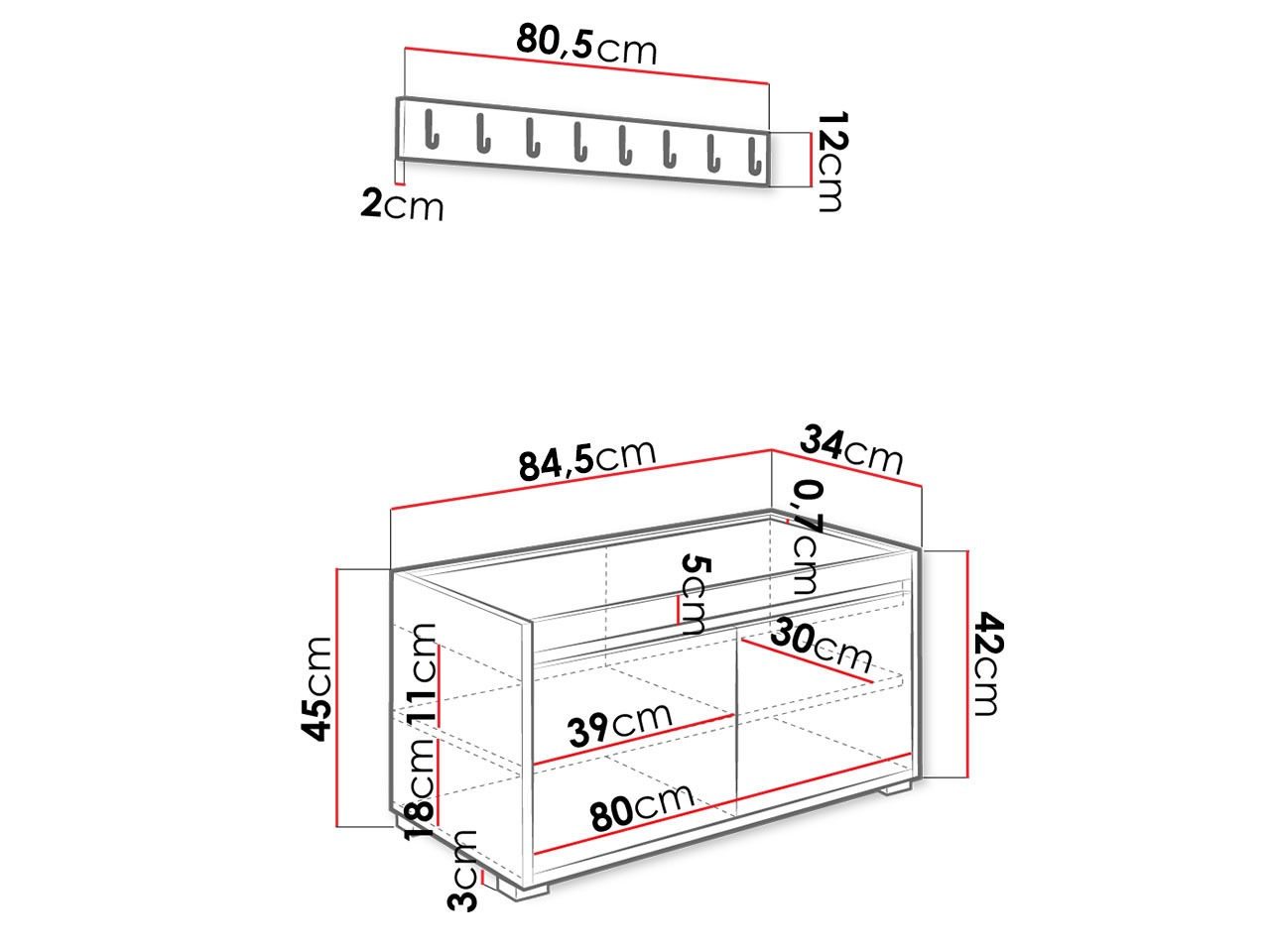 Gangmeubelset Comfivo 386 (Wit + Abriamo 06)