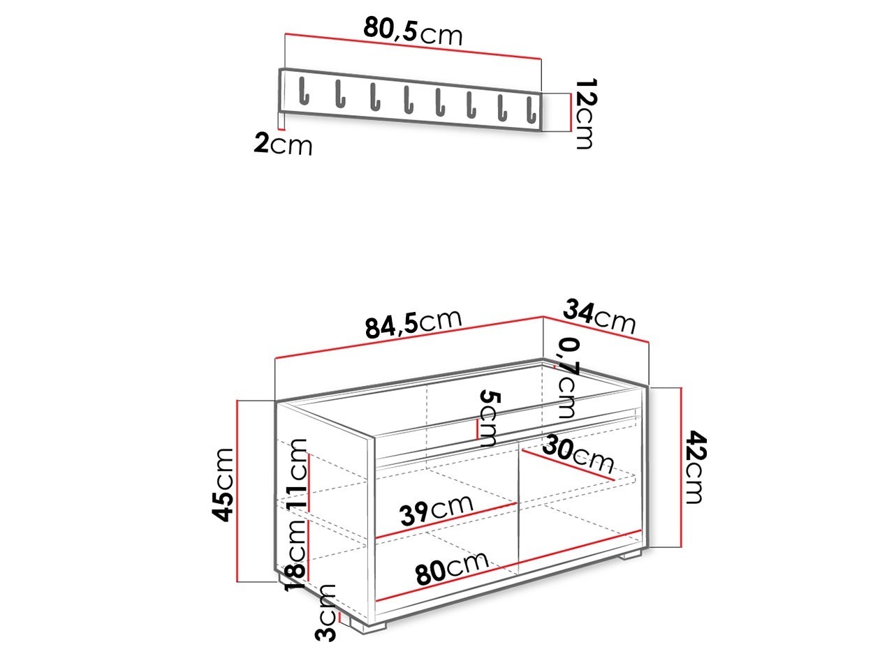 Gangmeubelset Comfivo 392 (Wit + Abriamo 03)
