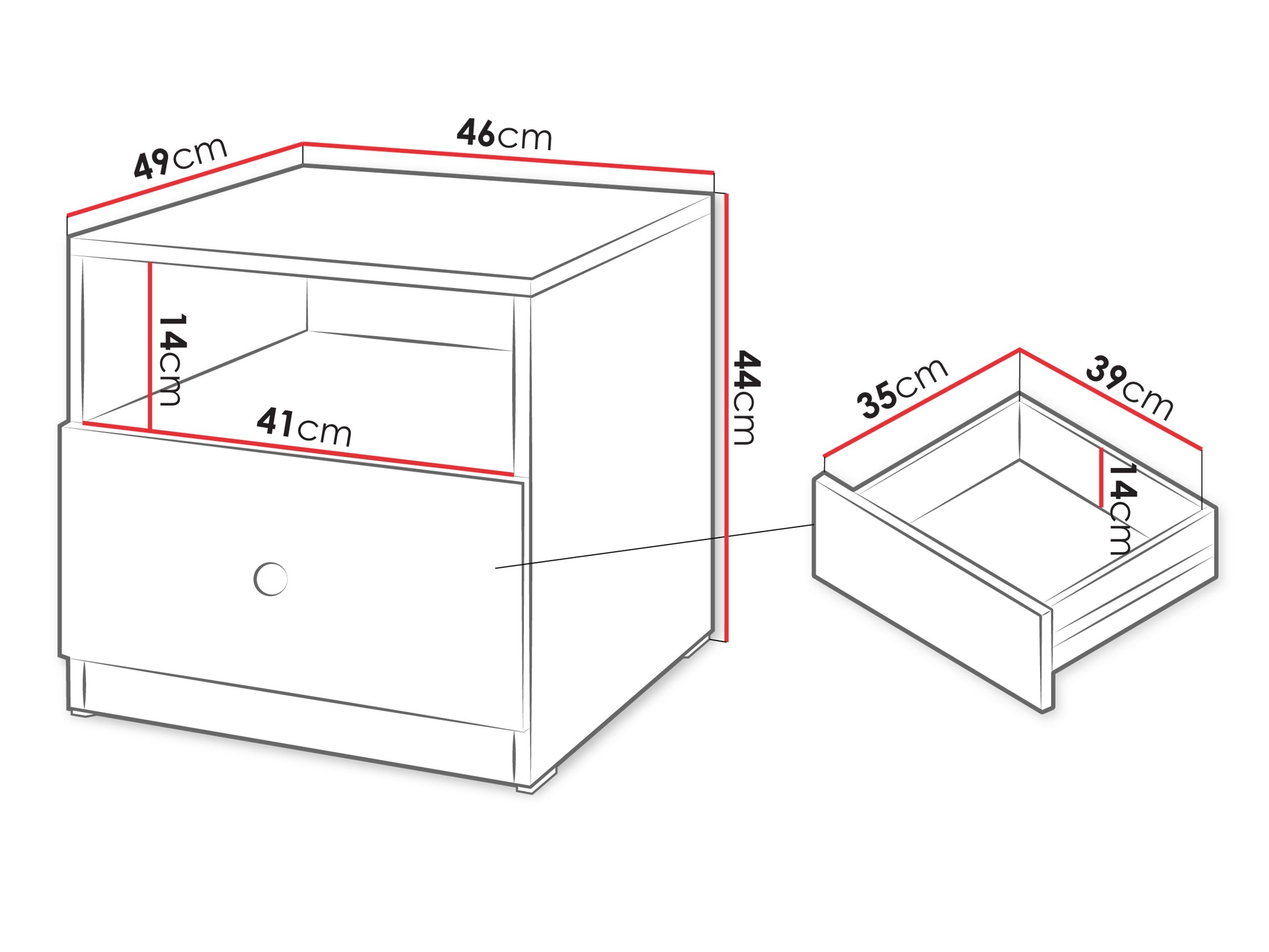 Nachtkastje Comfivo Lenitas