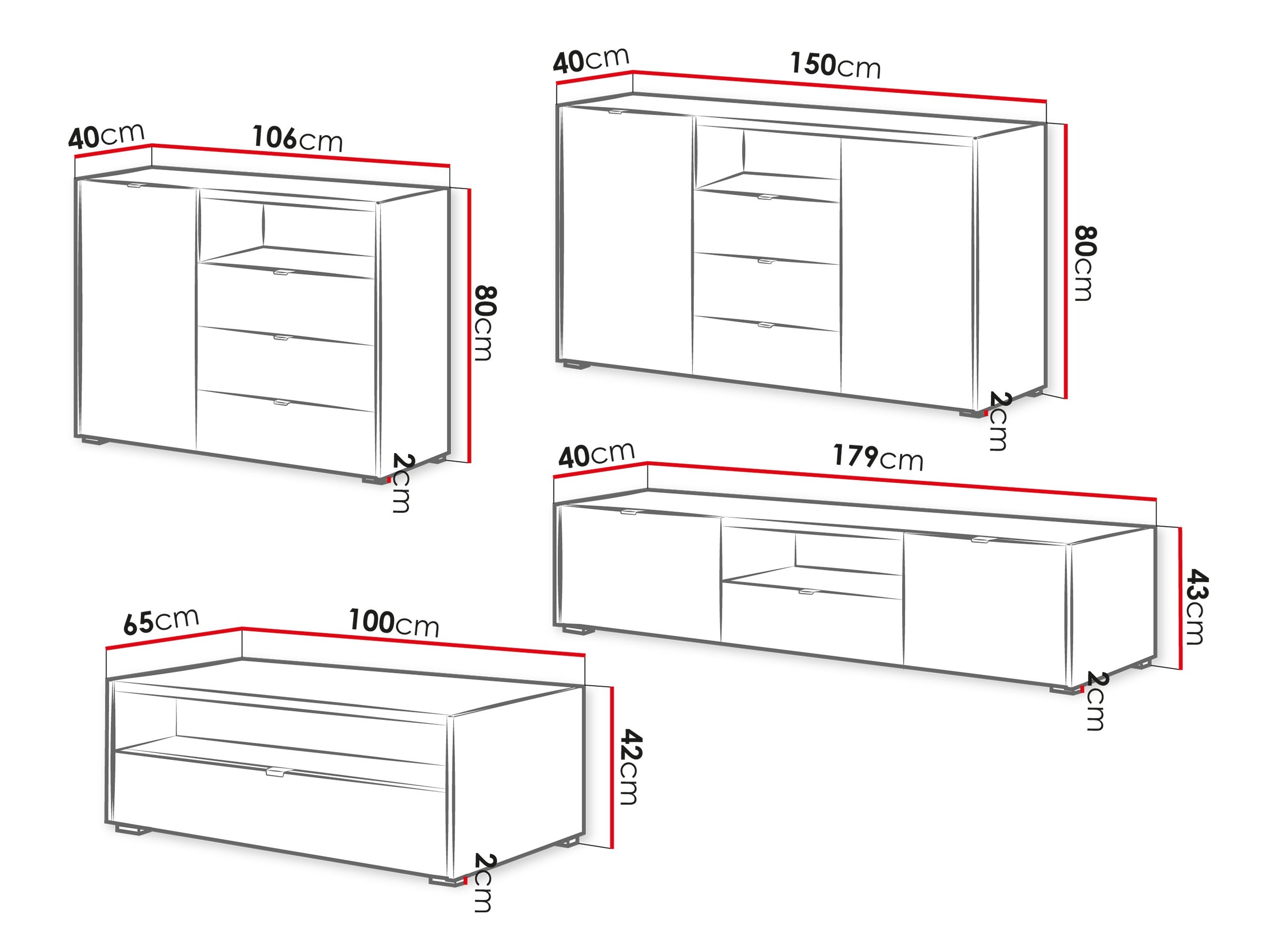 Woonkamerset Comfivo Ordo