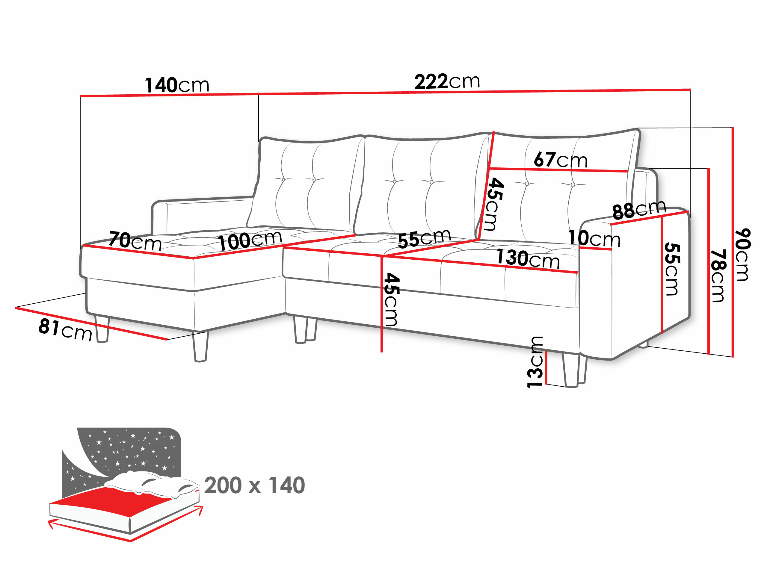 Hoekbank Boulder 100 (Malmo 96)