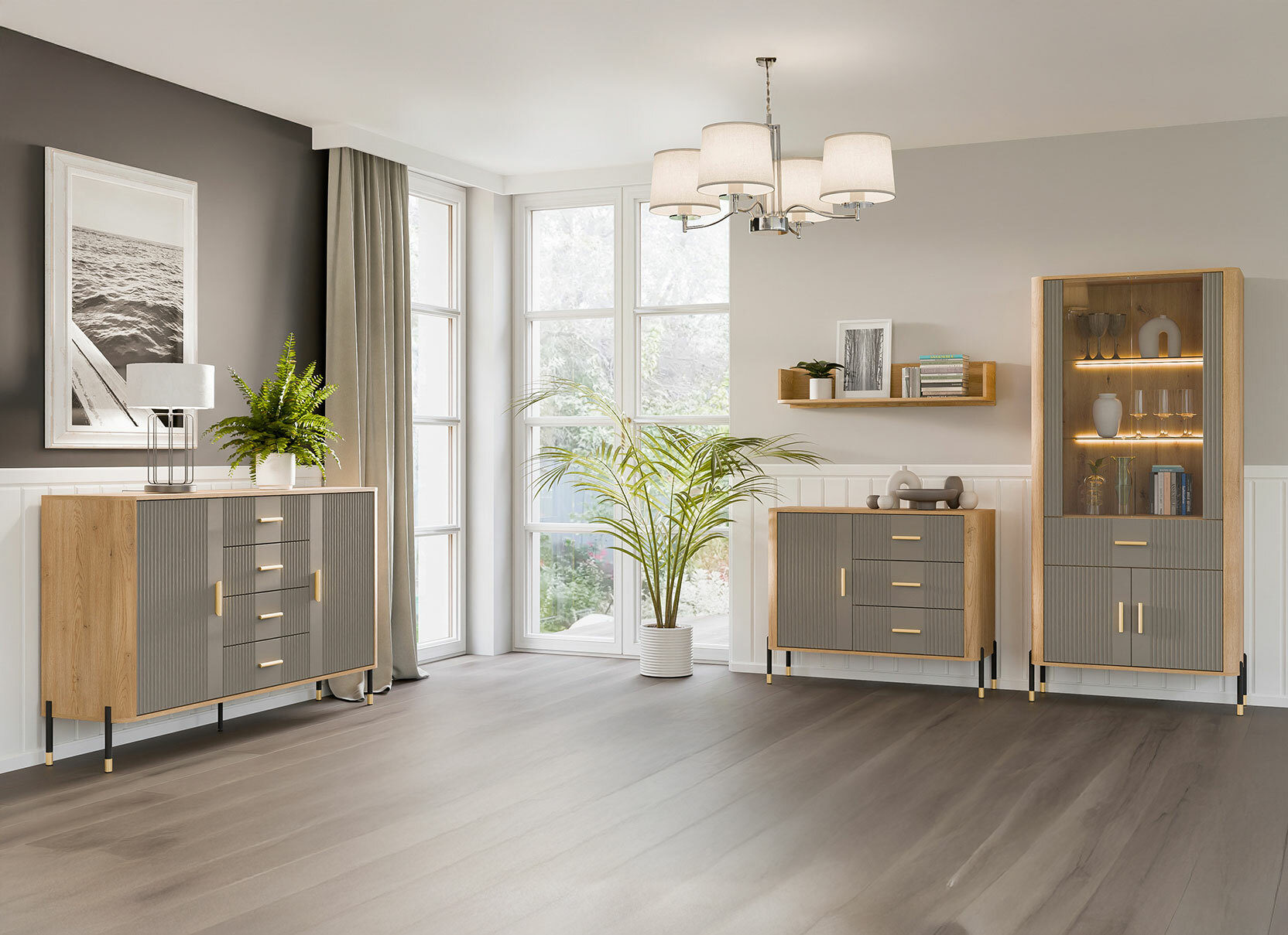 Ladekast Flosora 107 (Grijs)