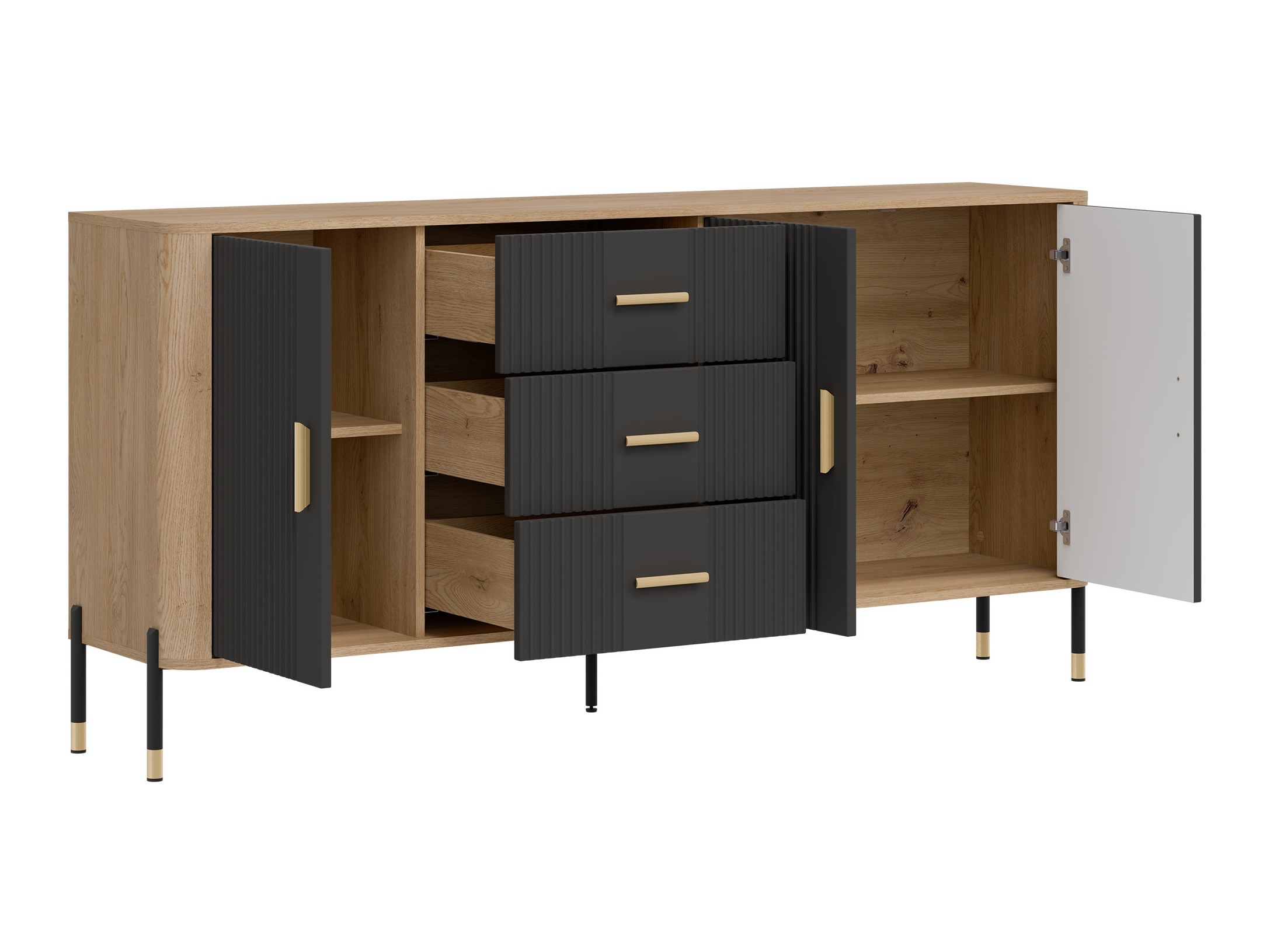 Ladekast Flosora 115 (Antraciet)