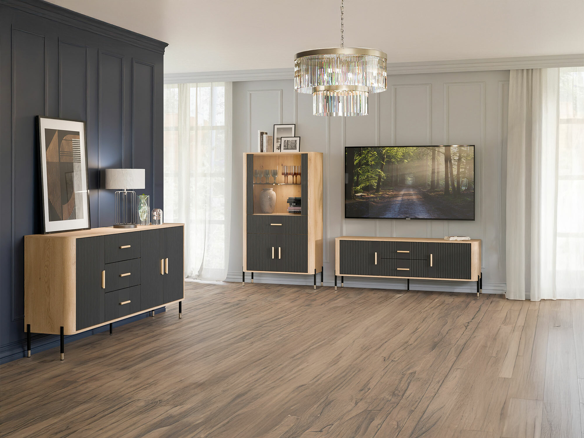 Ladekast Flosora 115 (Antraciet)