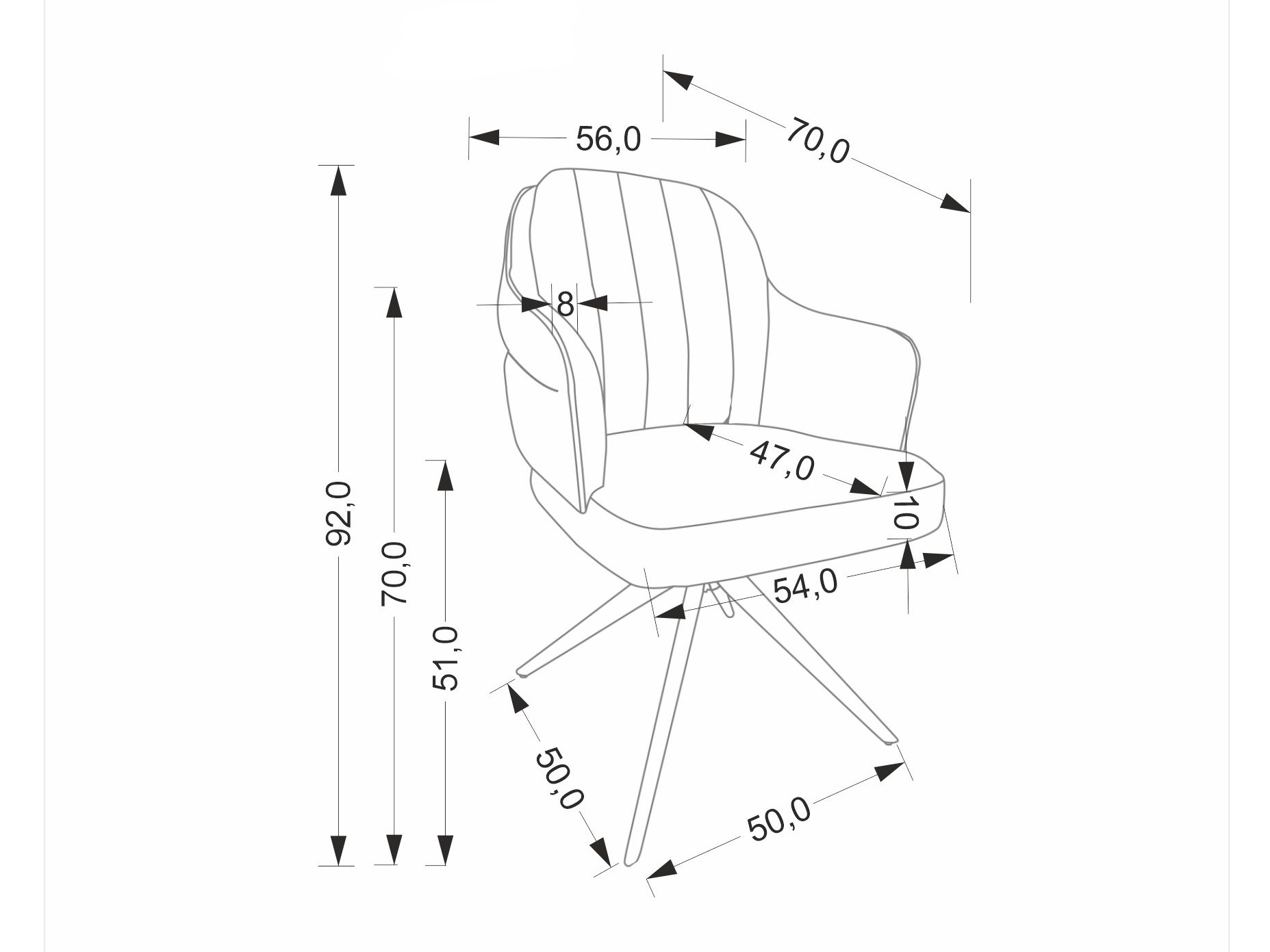 Stoel Houston 2019 (Bruin)