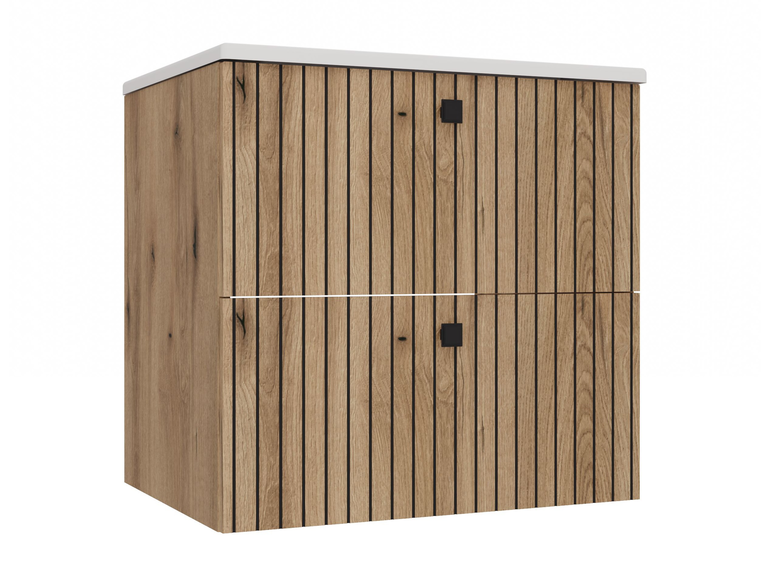 Hangend badkamermeubel voor wastafel Mandeville 314 (Eiken)