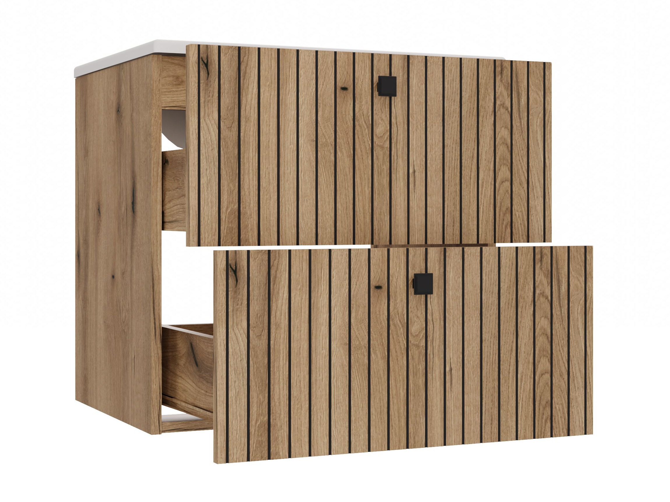 Hangend badkamermeubel voor wastafel Mandeville 314 (Eiken)