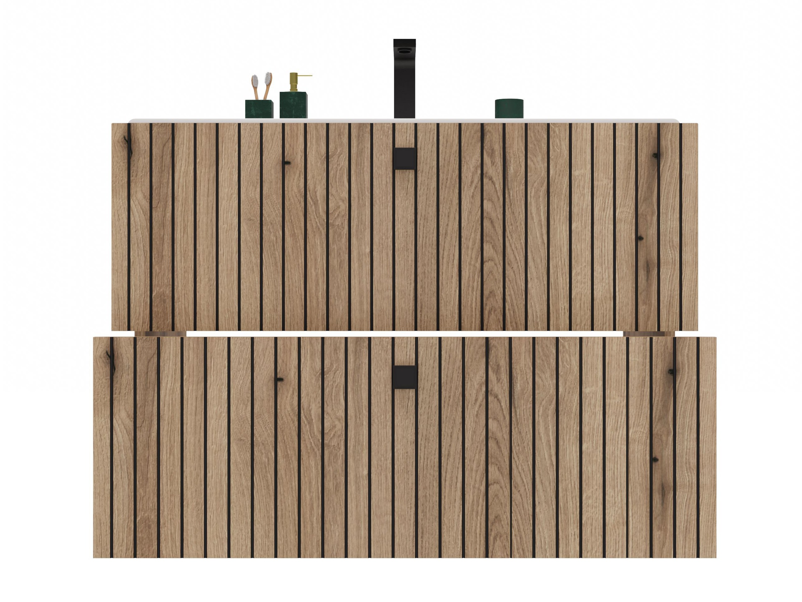 Hangend badkamermeubel voor wastafel Mandeville 315 (Eiken)