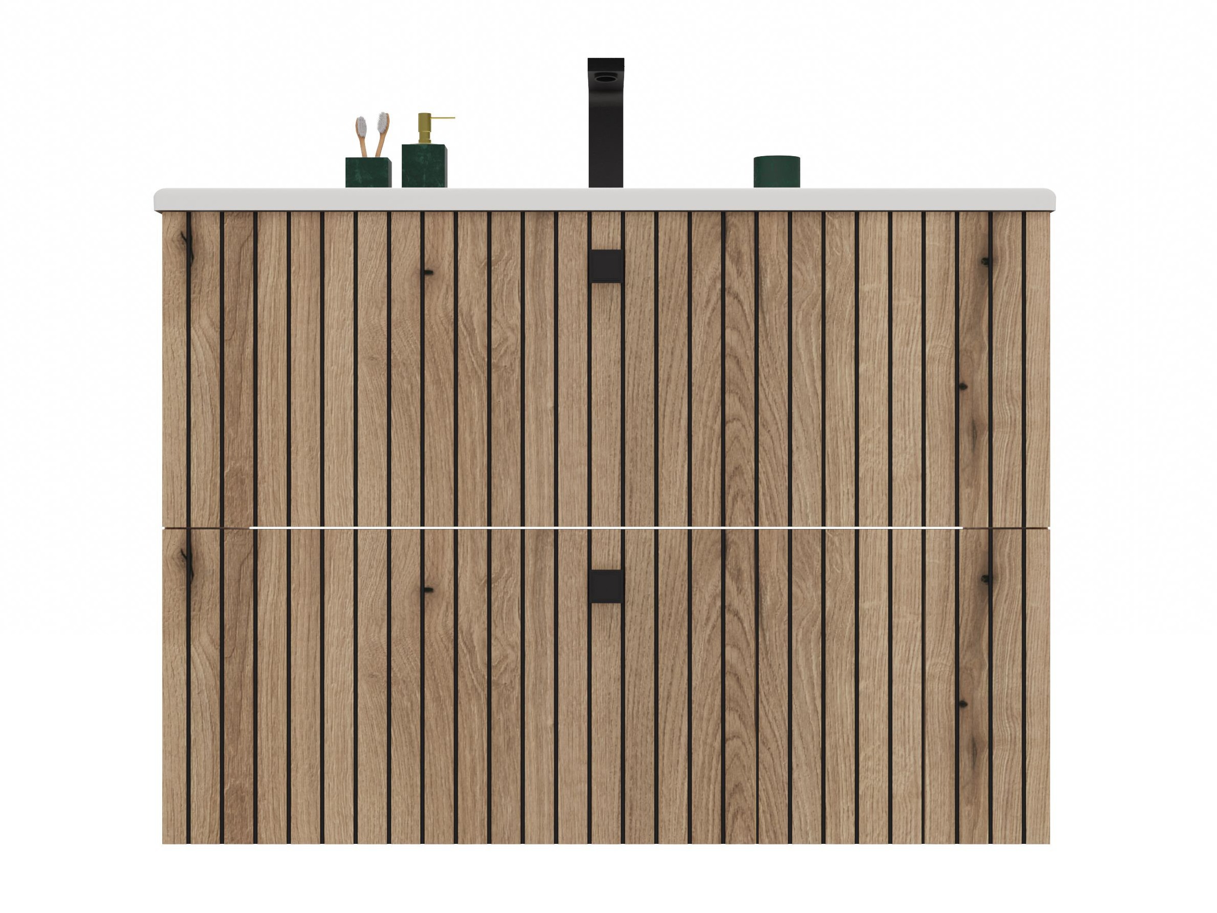Hangend badkamermeubel voor wastafel Mandeville 315 (Eiken)
