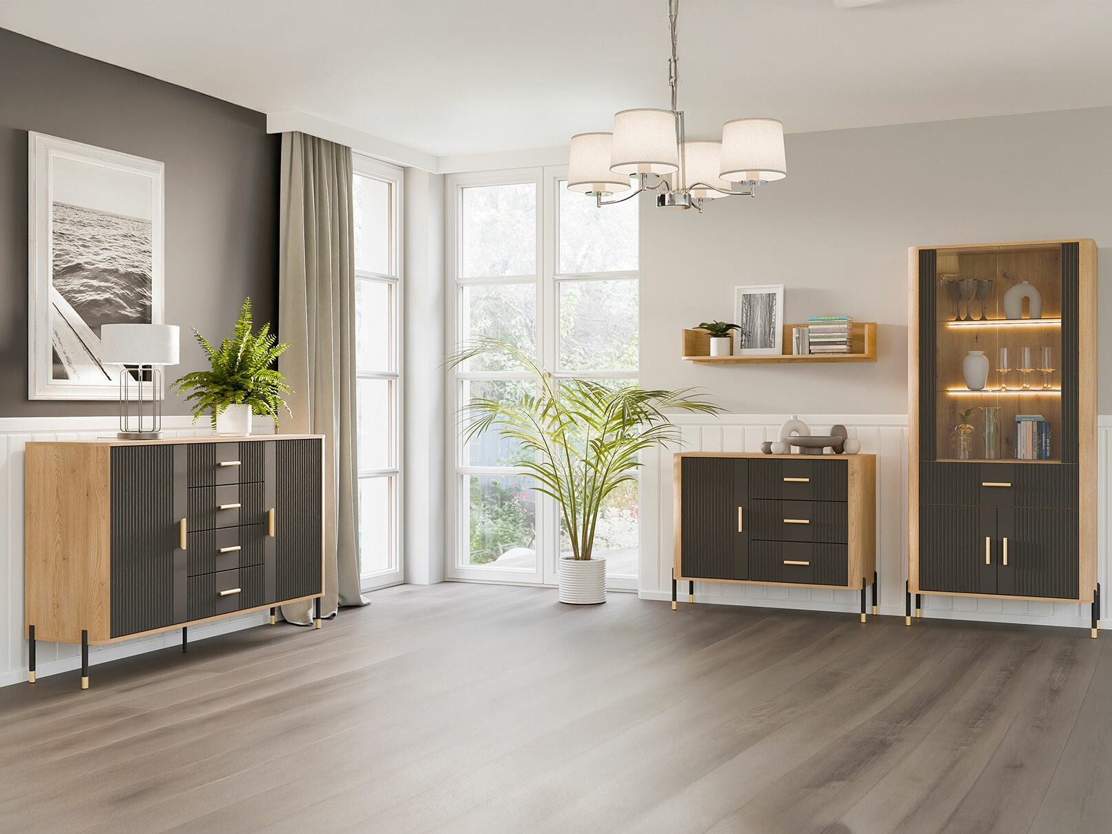 Ladekast Flosora 119 (Antraciet)