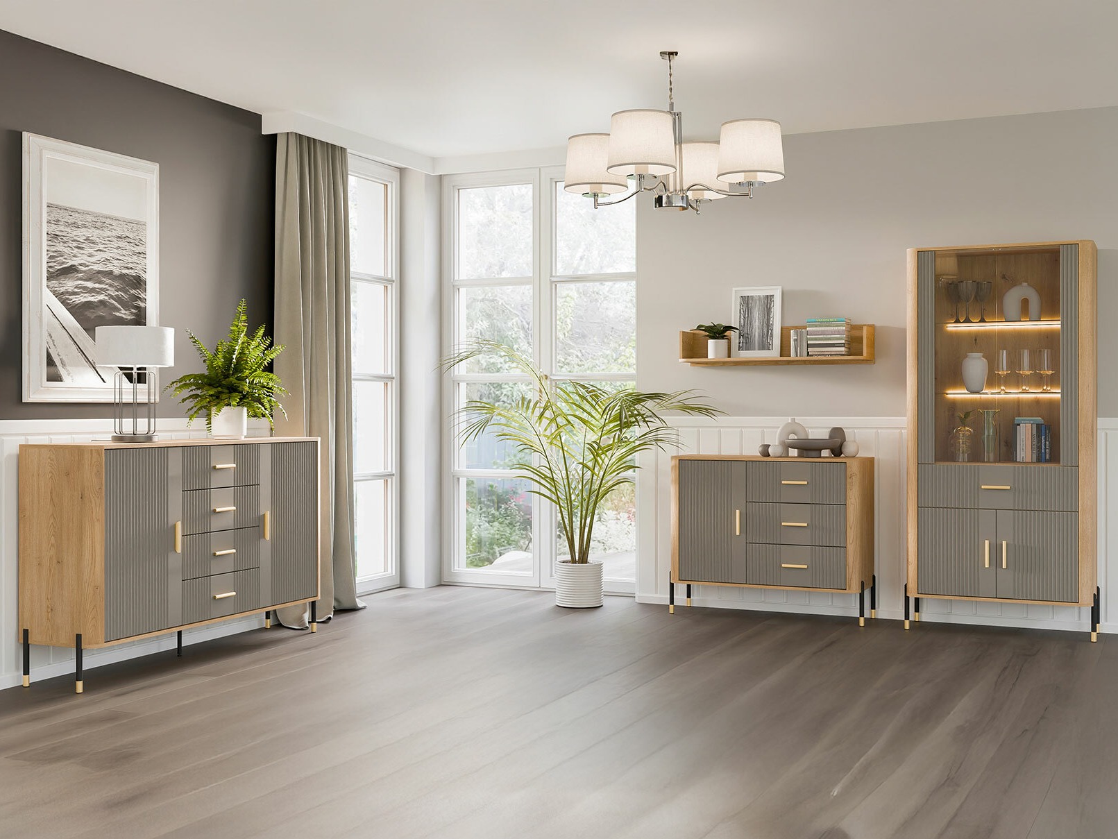 Ladekast Flosora 119 (Grijs)