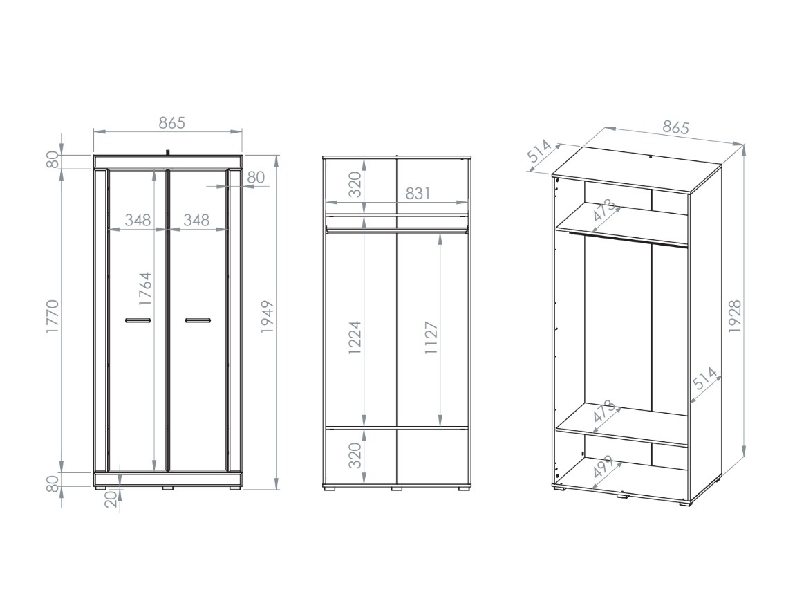 Kledingkast Madison 195