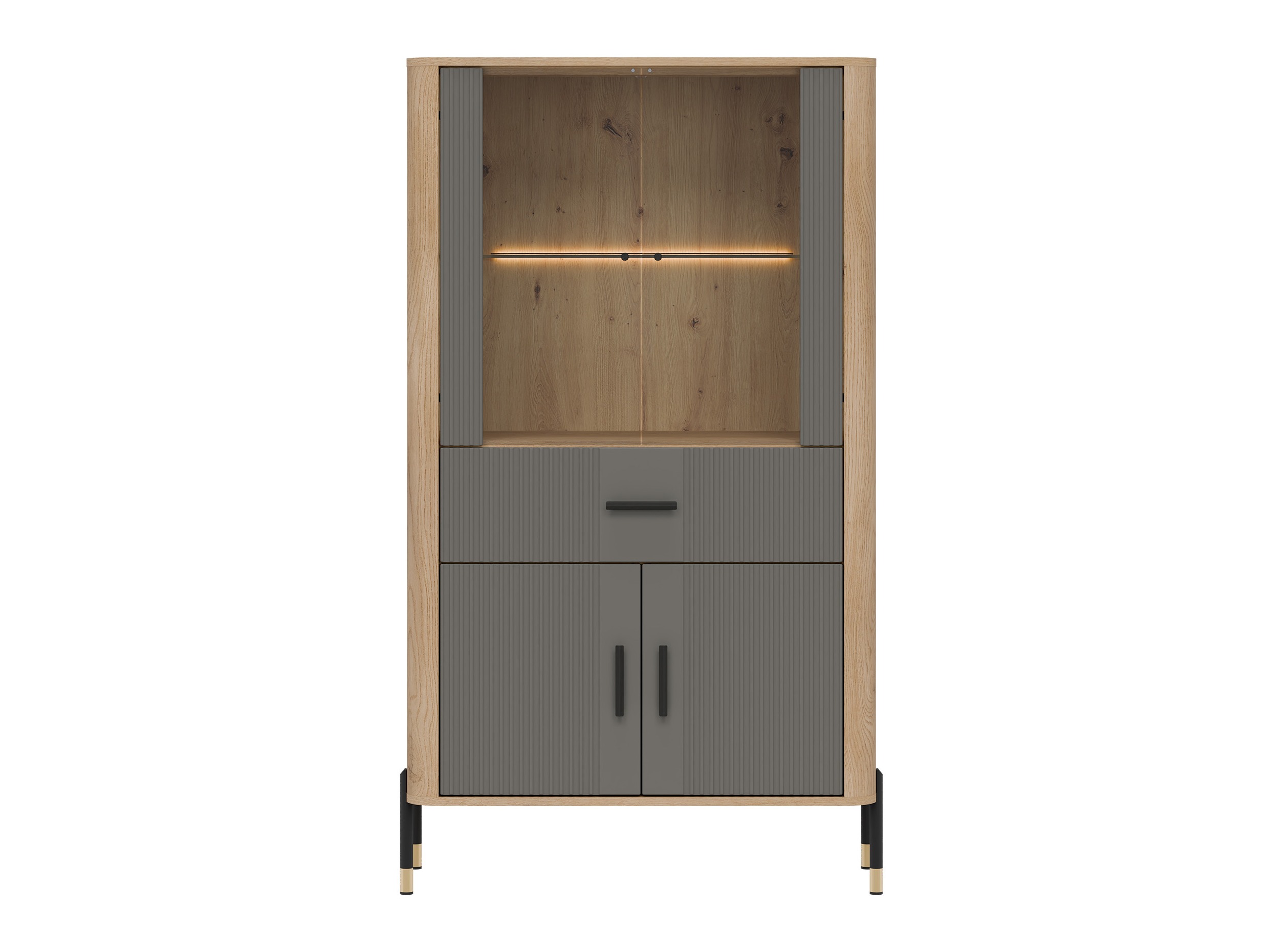 Boekenkast Flosora 125 (Grijs)