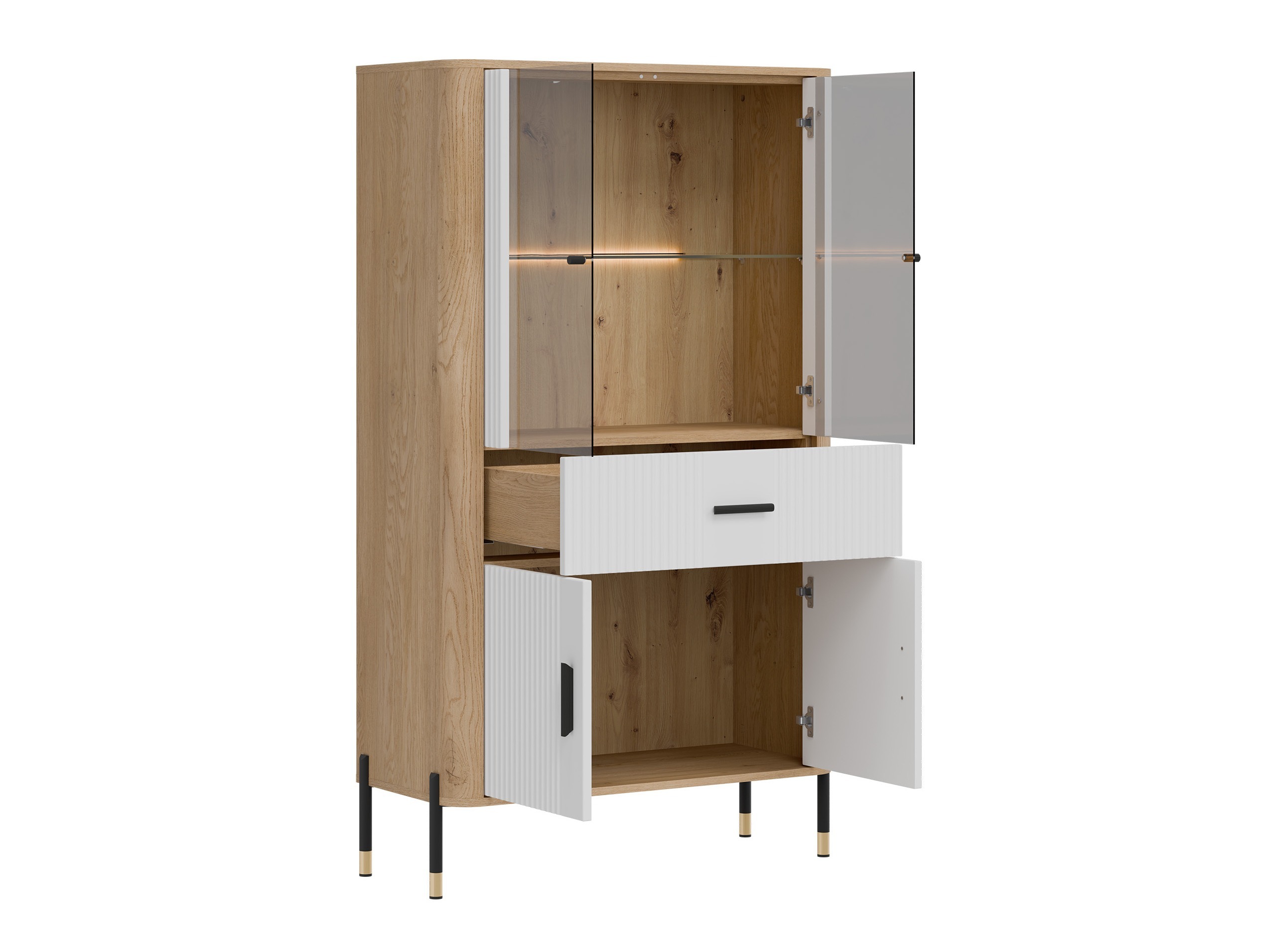 Boekenkast Flosora 125 (Wit)
