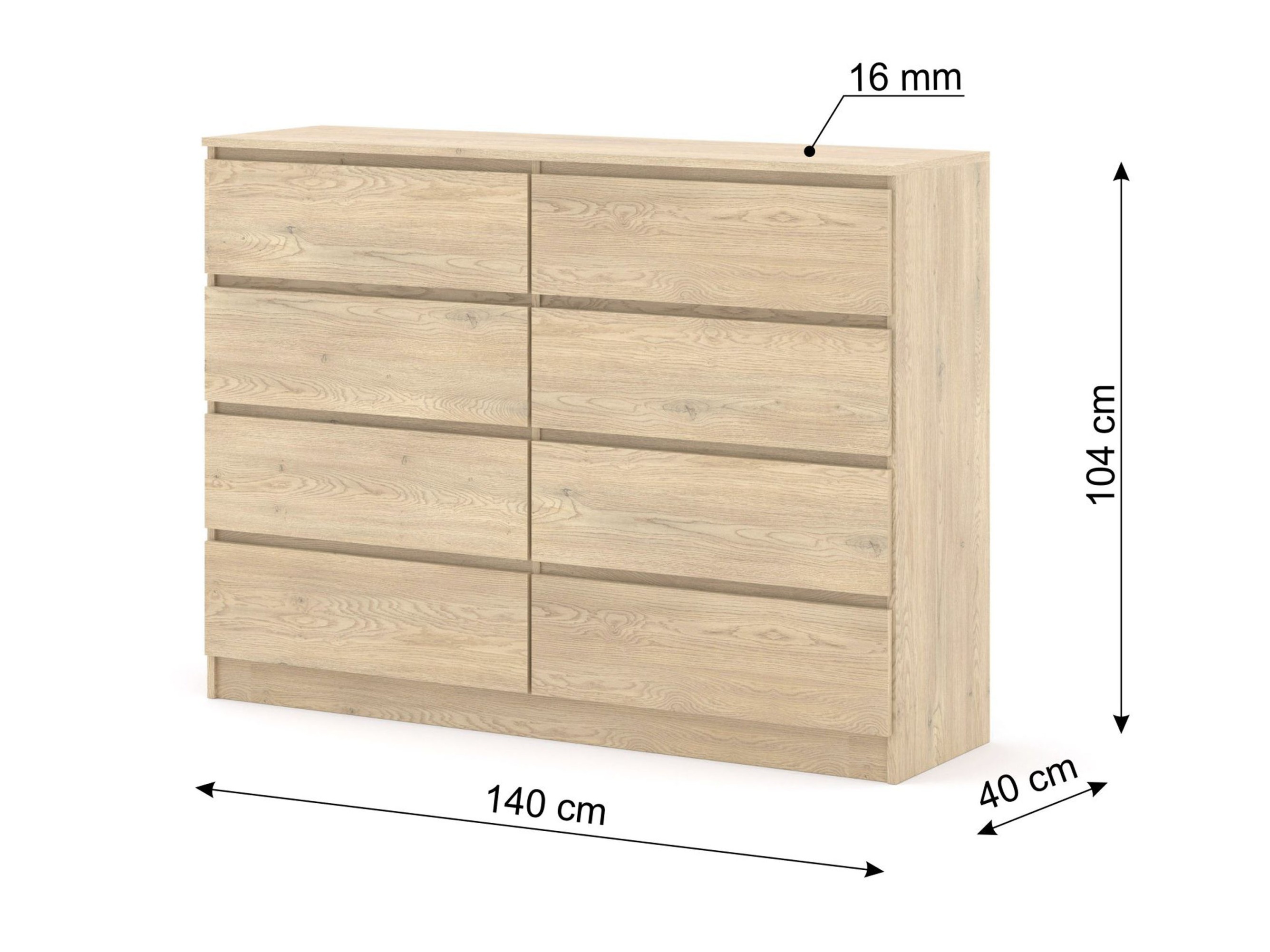 Ladekast Buffalo 197 (Eiken)