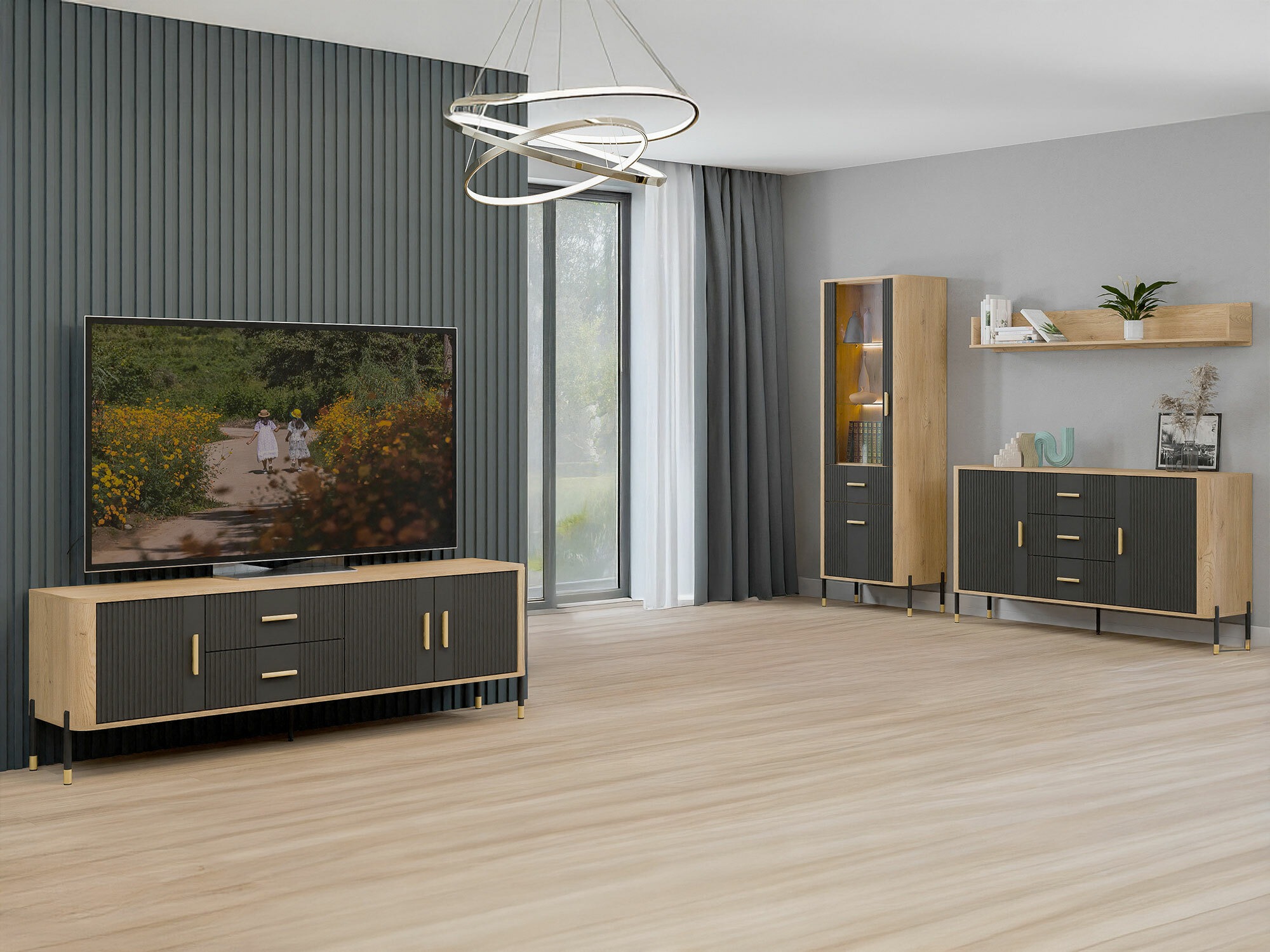 Boekenkast Flosora 127 (Antraciet)