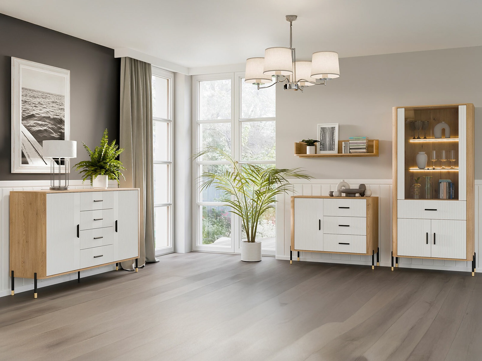 Boekenkast Flosora 129 (Wit)