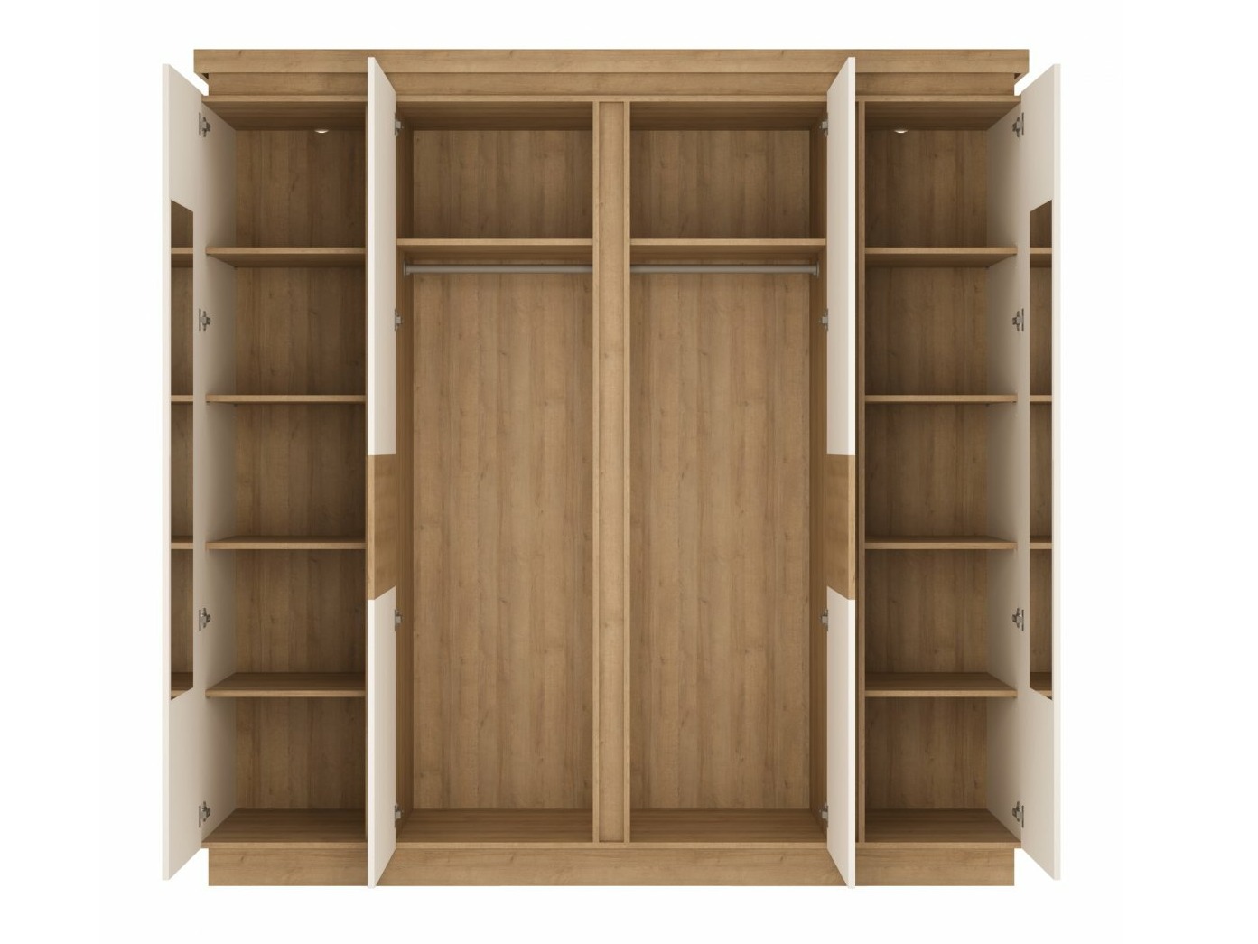 Slaapkamer set Feldeli 122 (Riviera eiken + Glanzend wit)