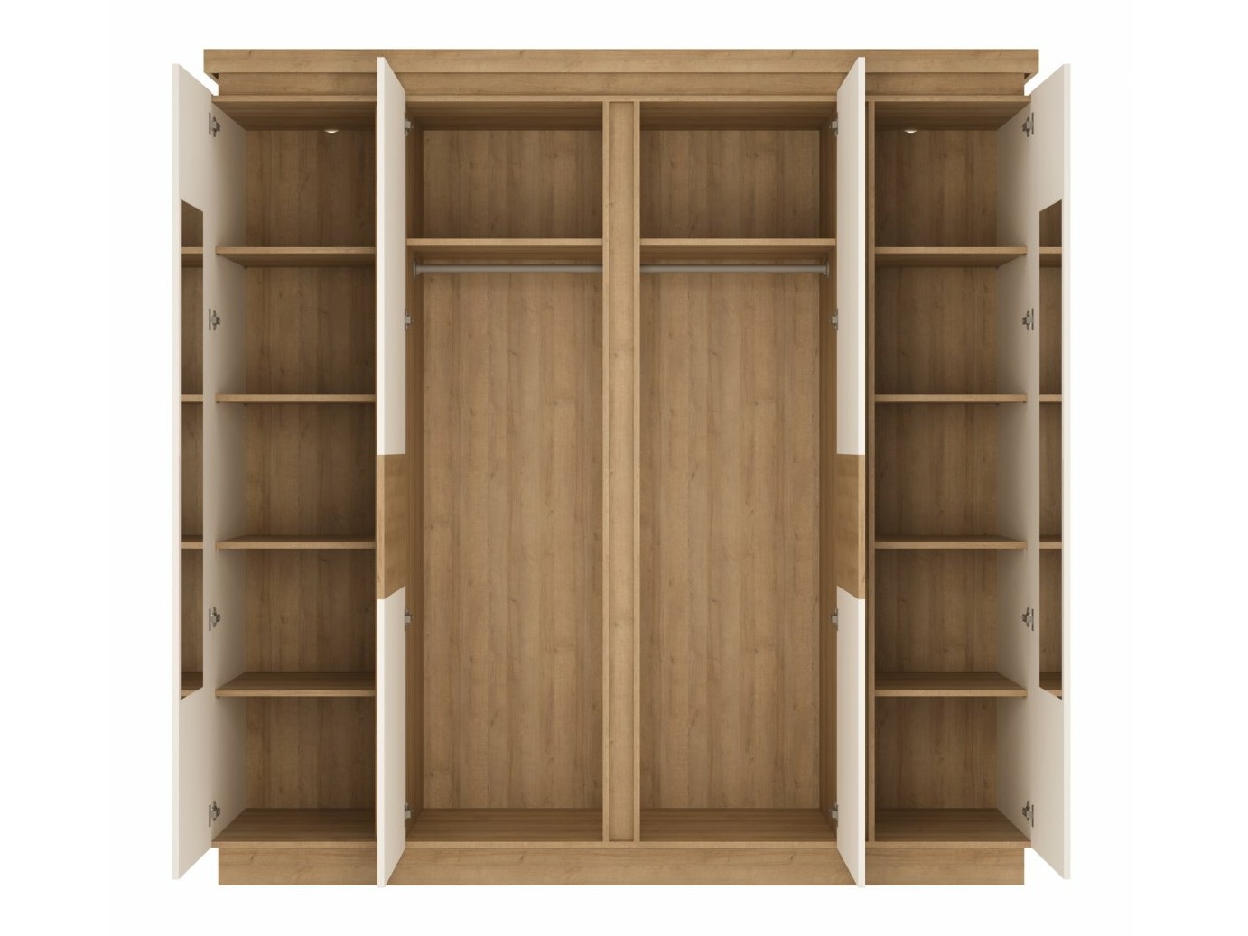 Slaapkamerset Feldeli 122 (Riviera eiken + Glanzend wit)
