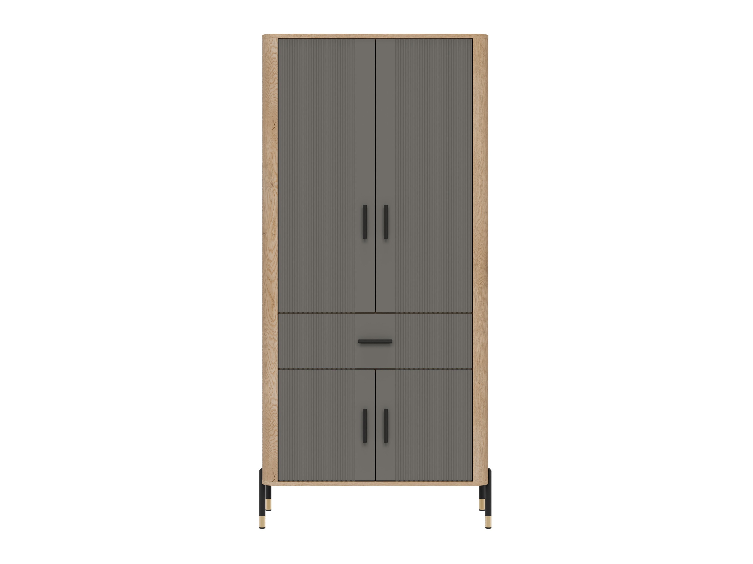 Kledingkast Flosora 133 (Grijs)