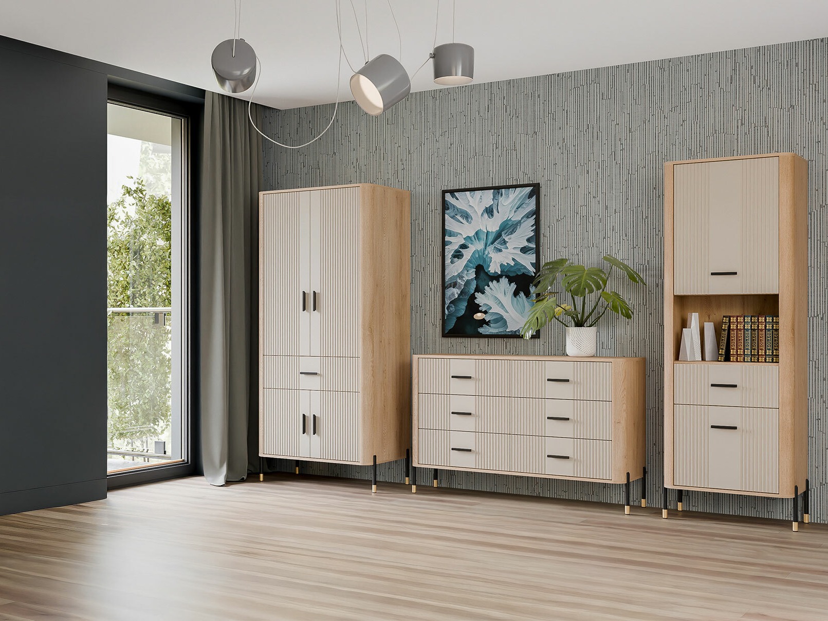 Kledingkast Flosora 133 (Kasjmier)