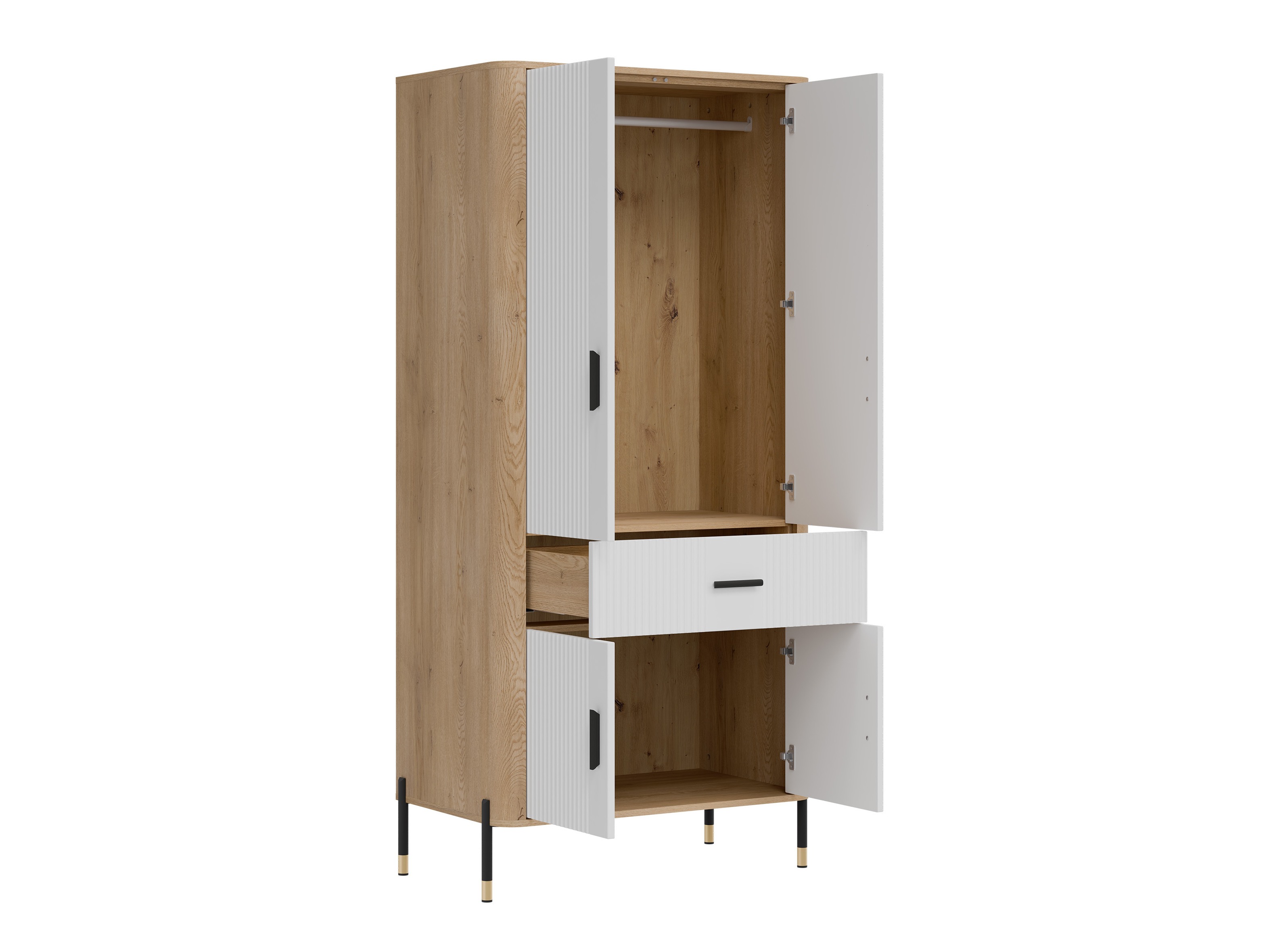 Kledingkast Flosora 133 (Wit)