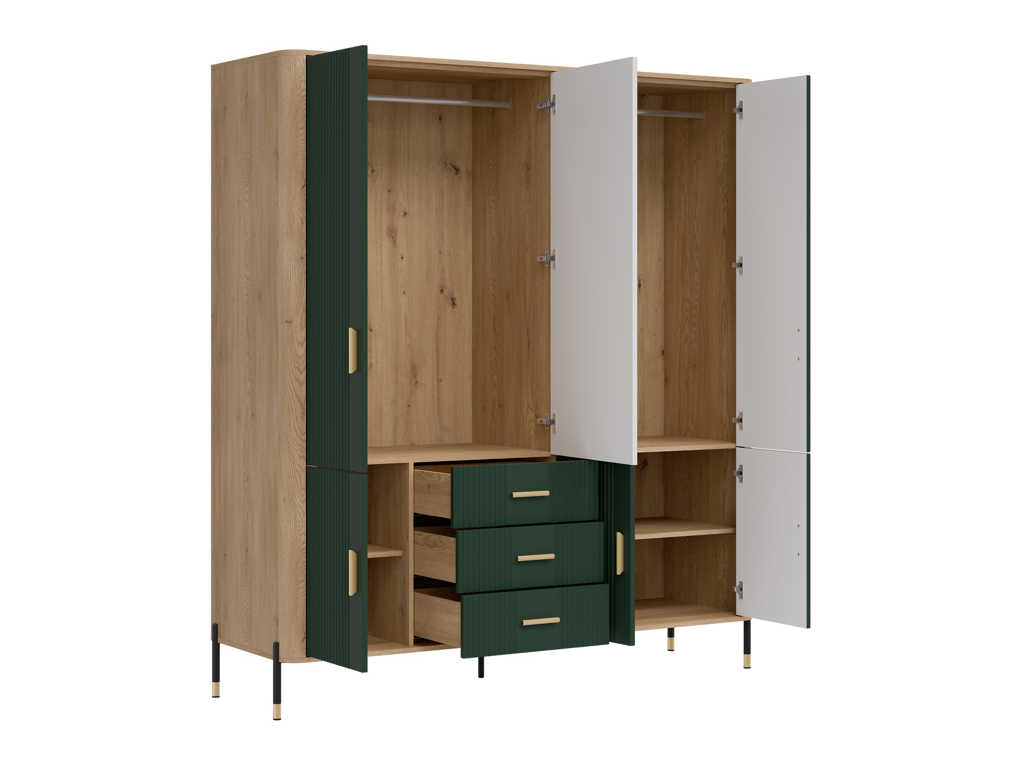 Kledingkast Flosora 135 (Groen)