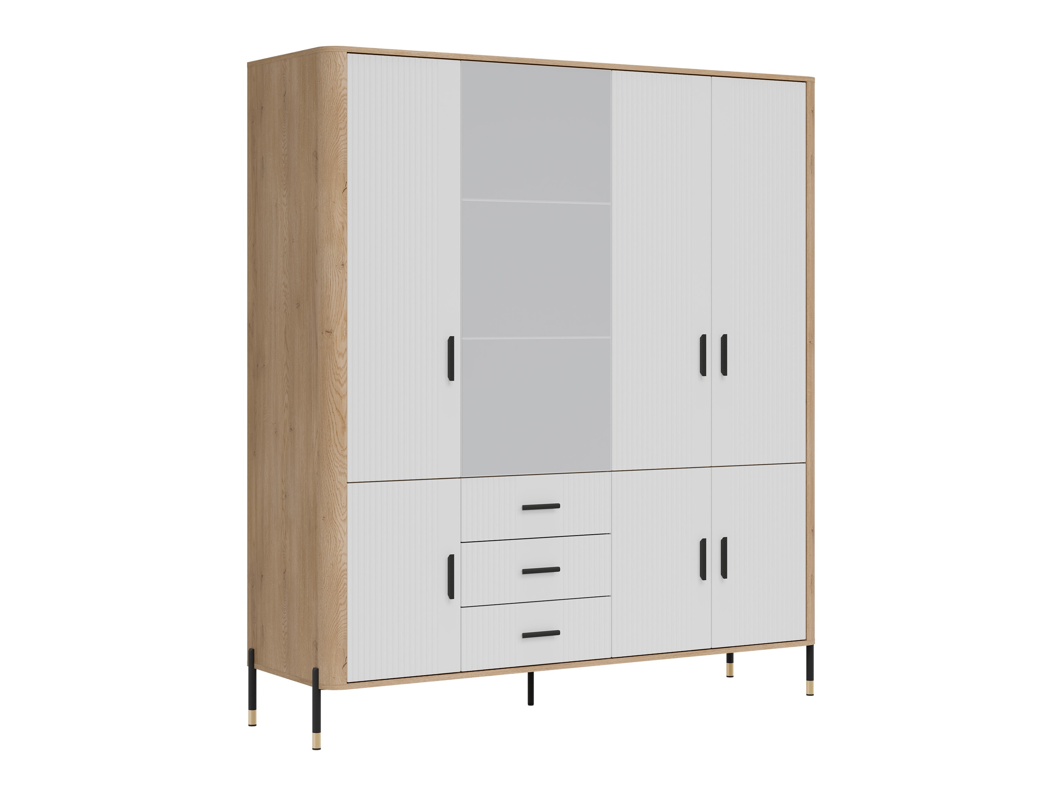 Kledingkast Flosora 135 (Wit)