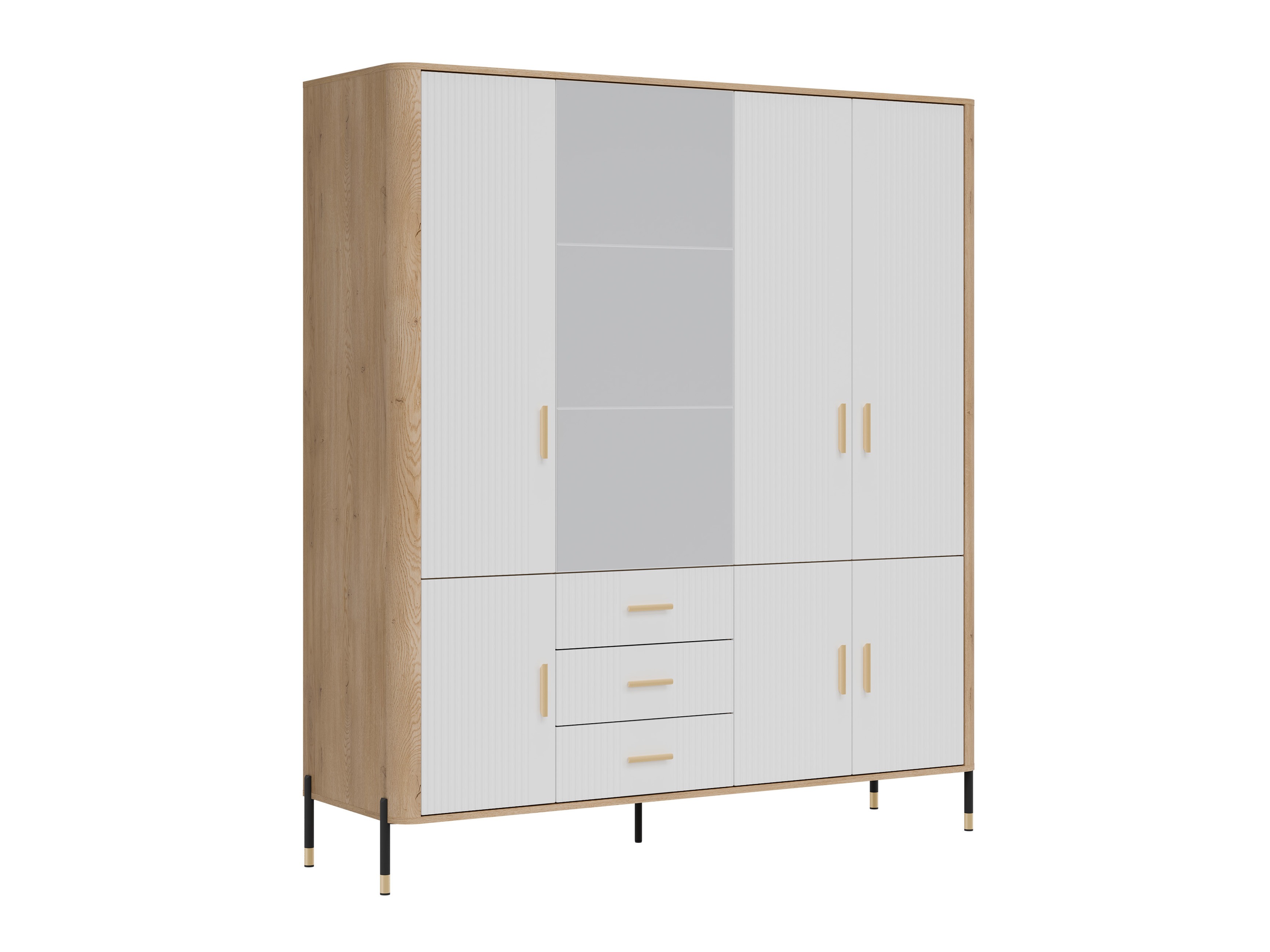 Kledingkast Flosora 135 (Wit)