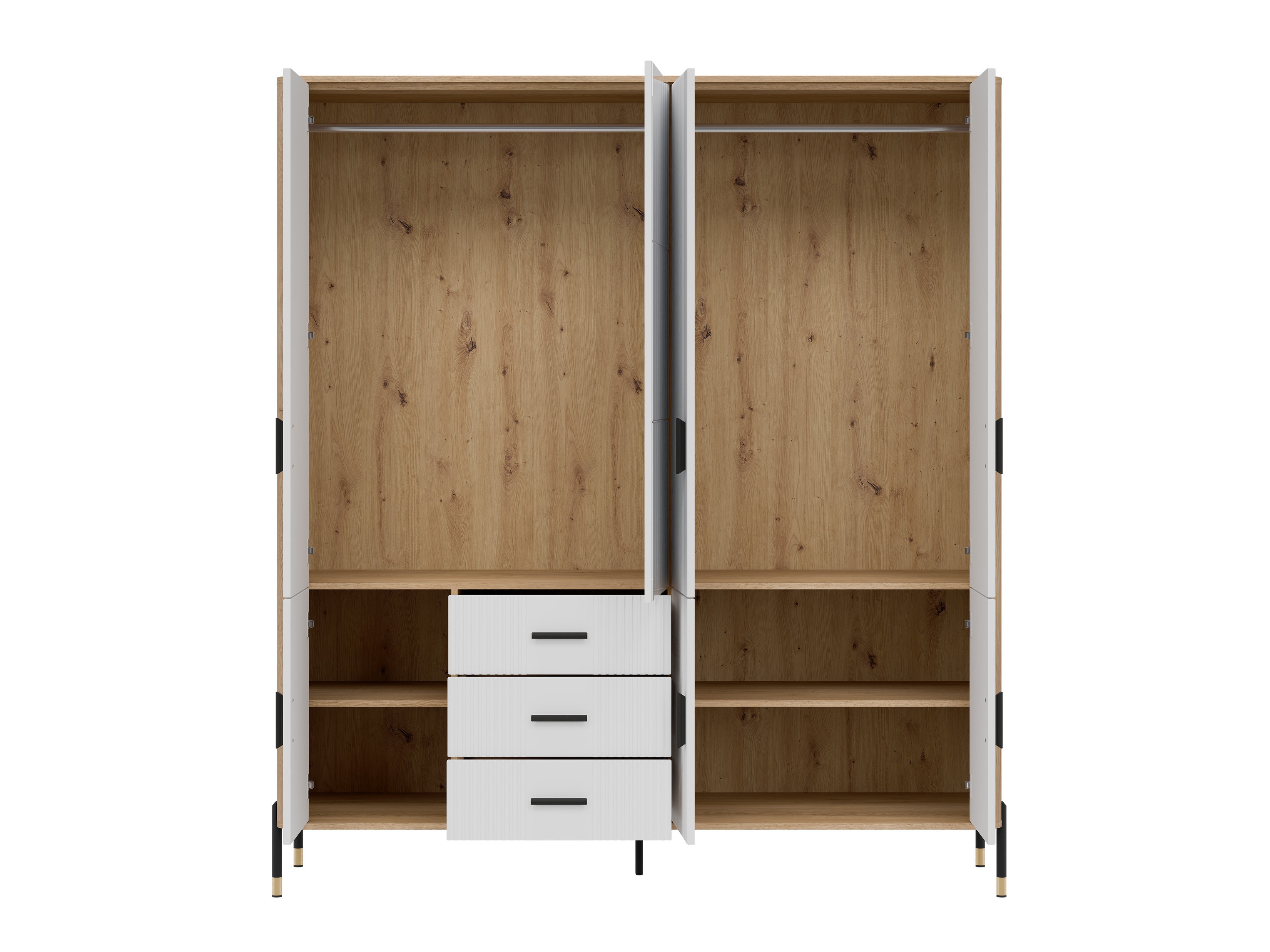 Kledingkast Flosora 135 (Wit)