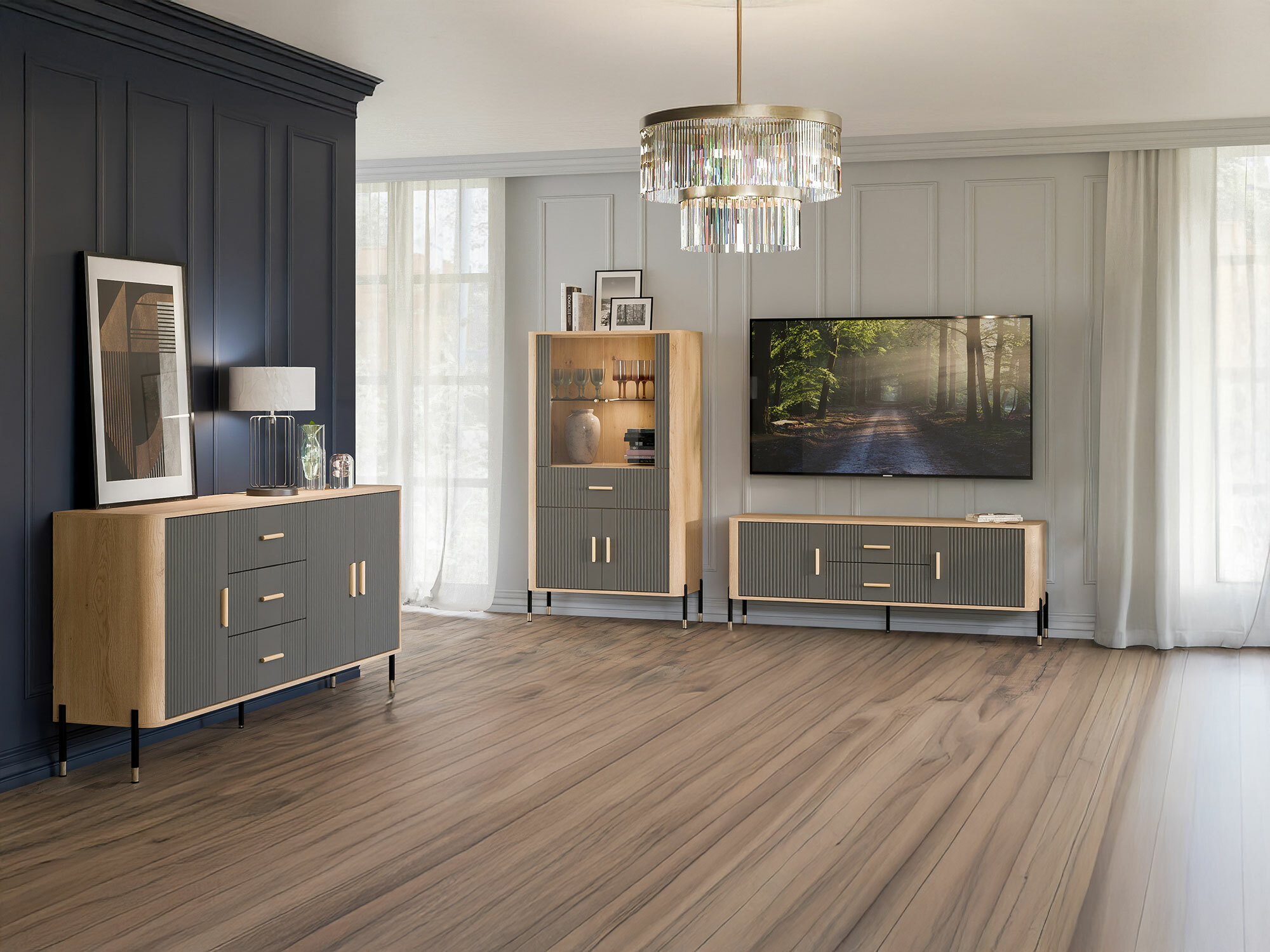 Woonkamerset Flosora 147 (Grijs)