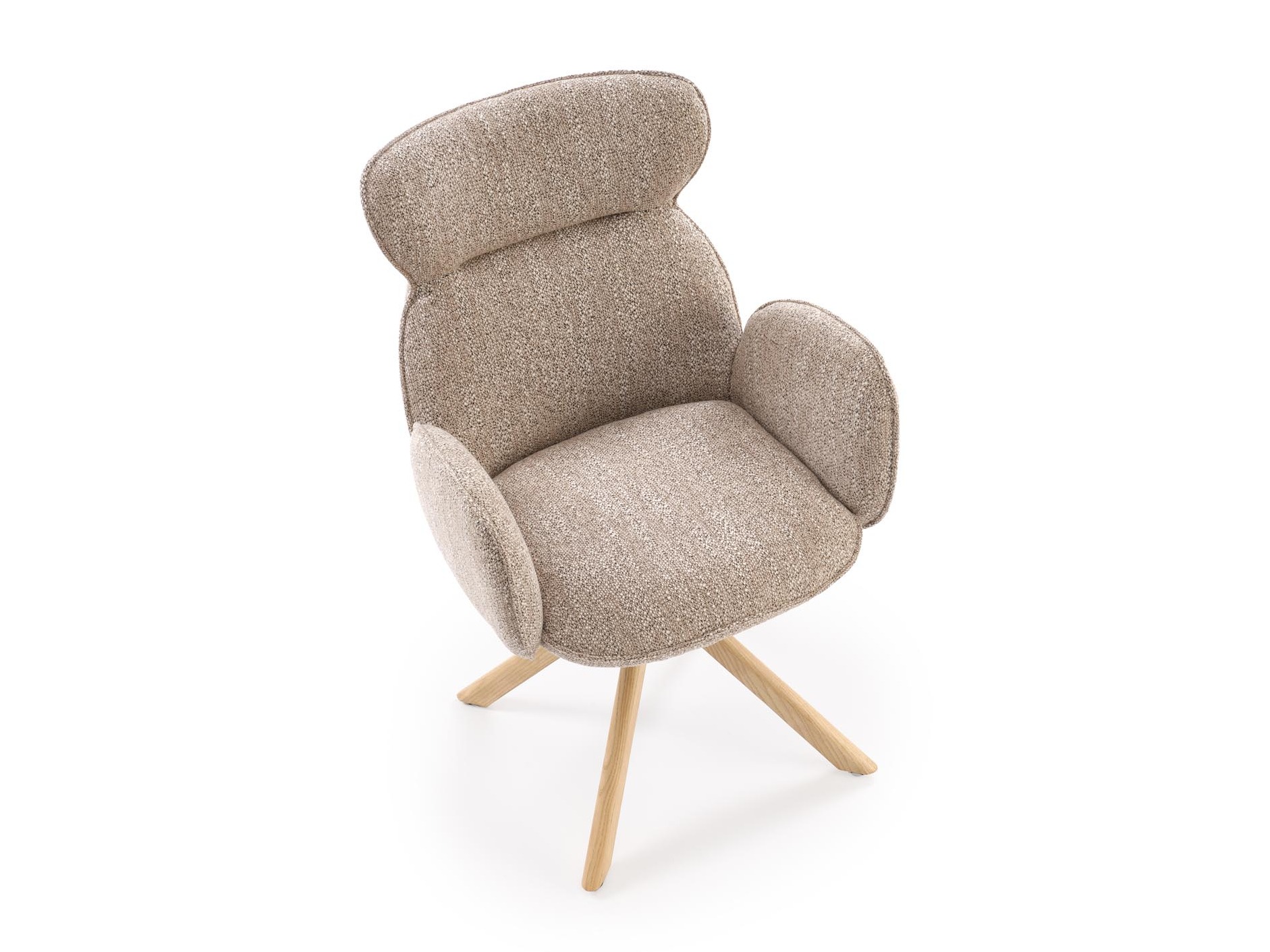 Stoel Houston 2041 (Beige + Licht hout)