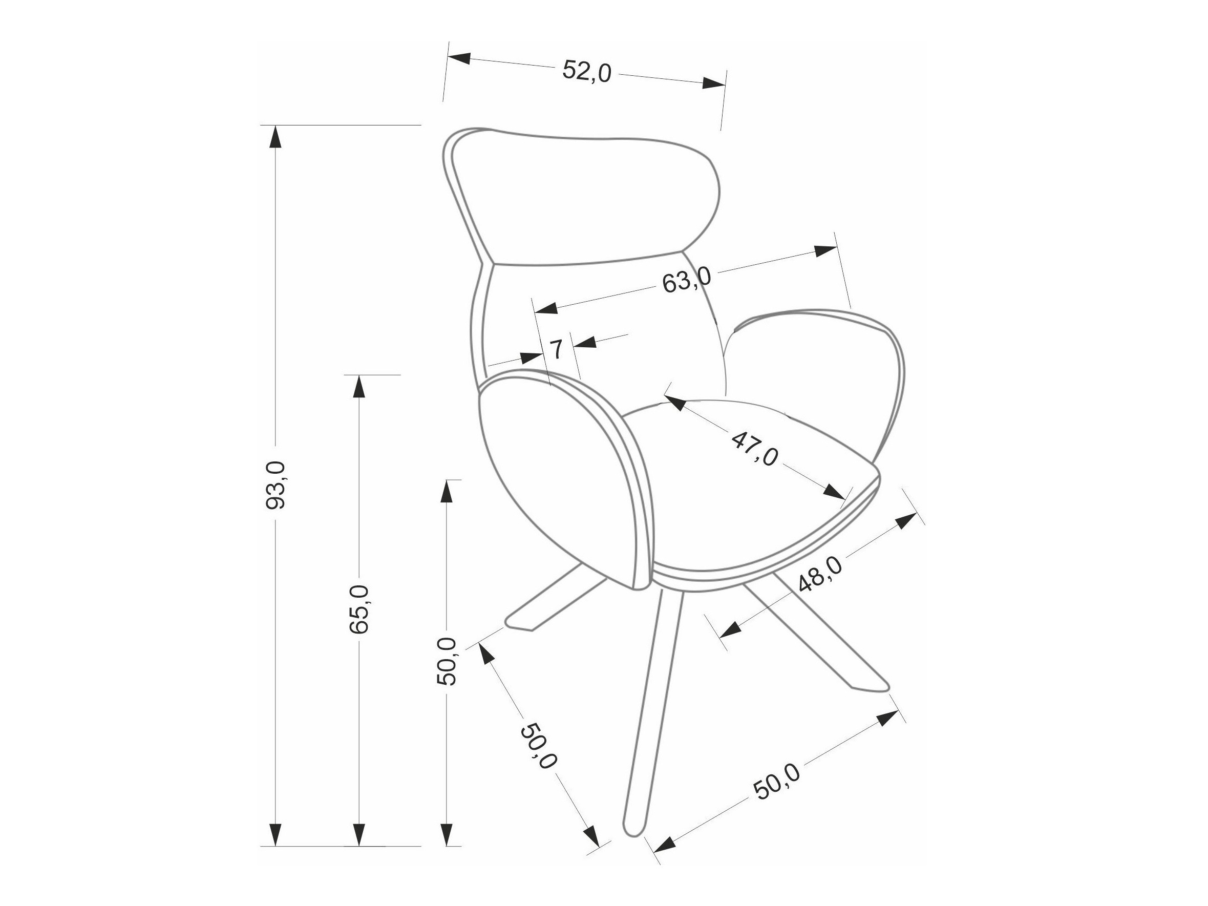 Stoel Houston 2041 (Beige + Licht hout)