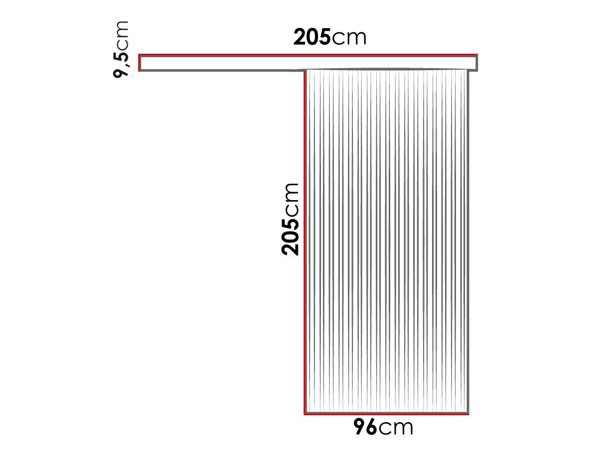 Schuifdeur Dover 203 (Sonoma eik + Zwart)