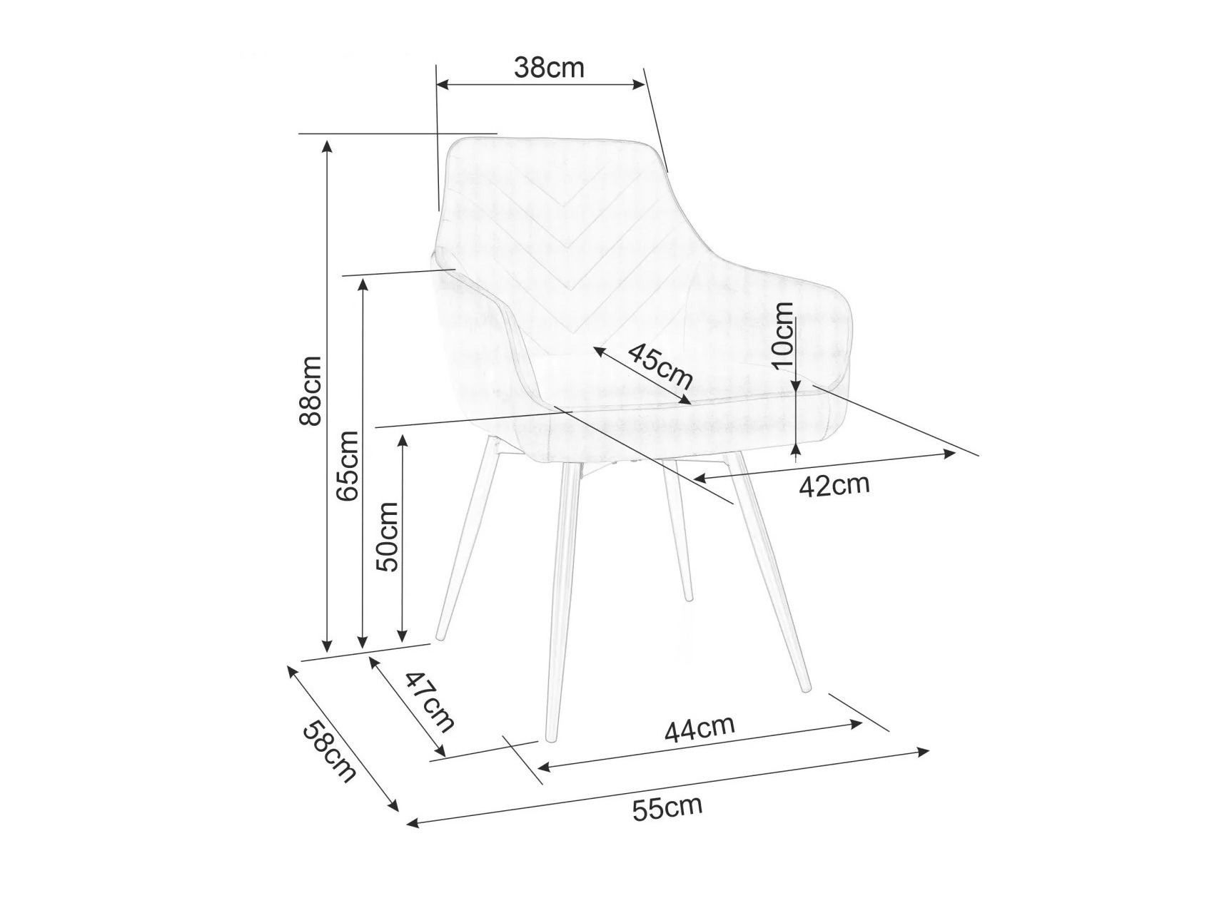 Stoel Detroit 867 (Licht beige)