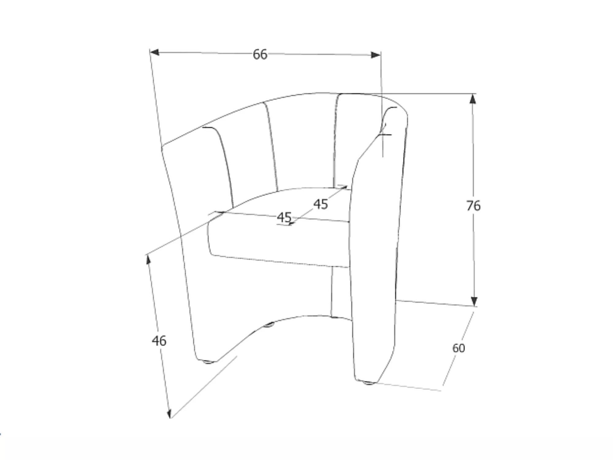 Fauteuil Detroit 854 (Zwart)